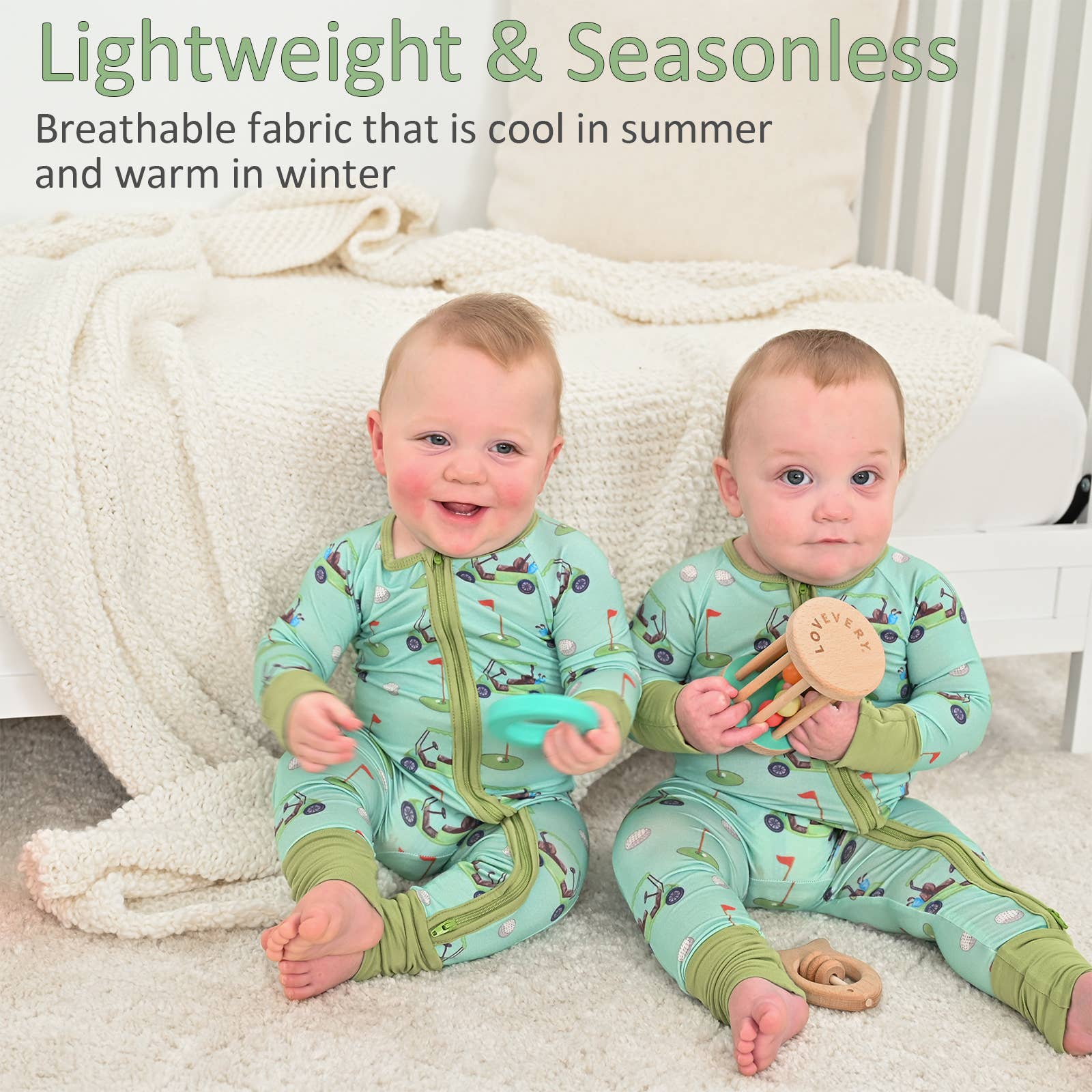 Golf-A-Round Bamboo Zipper Pajama