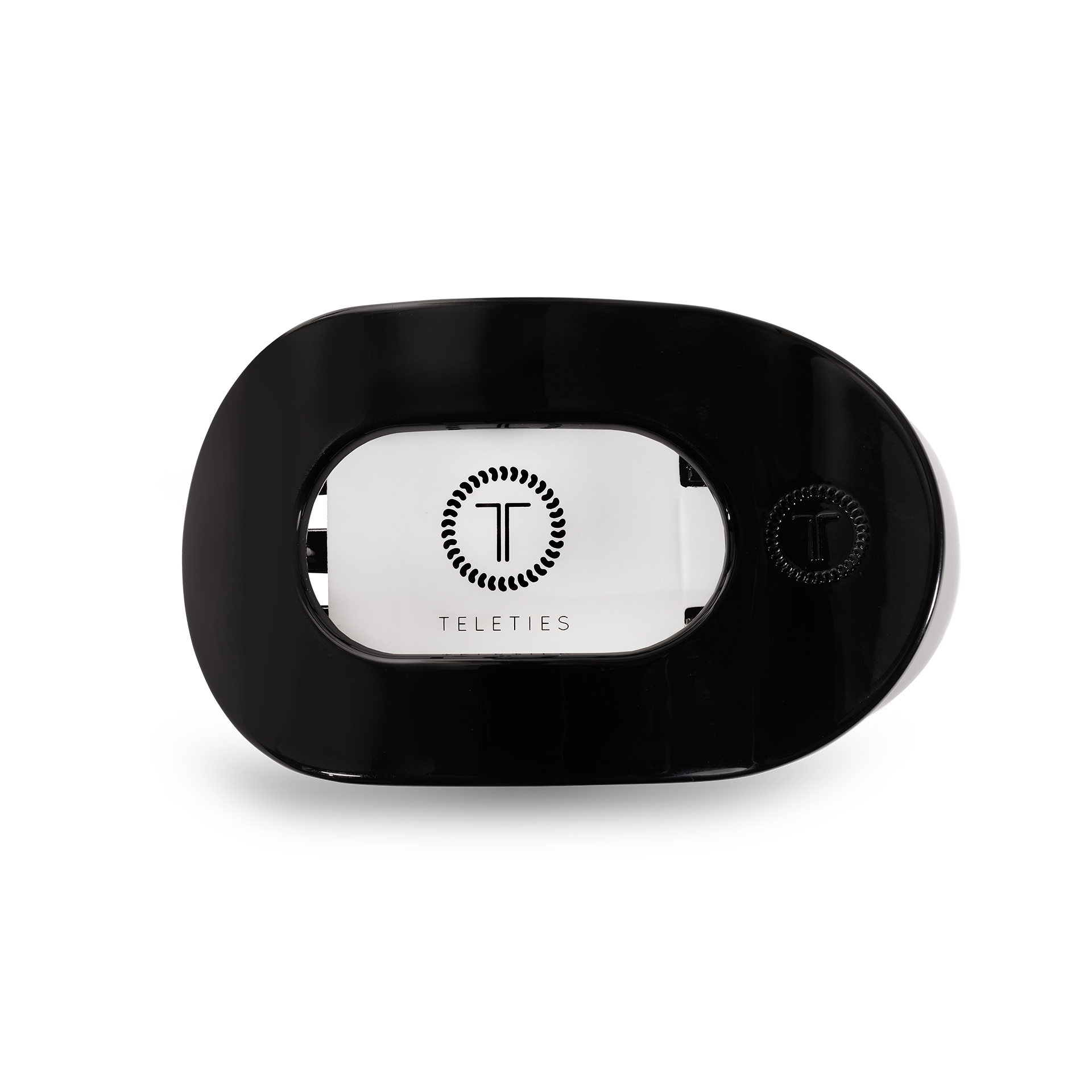 Jet Black Small Flat Round Clip