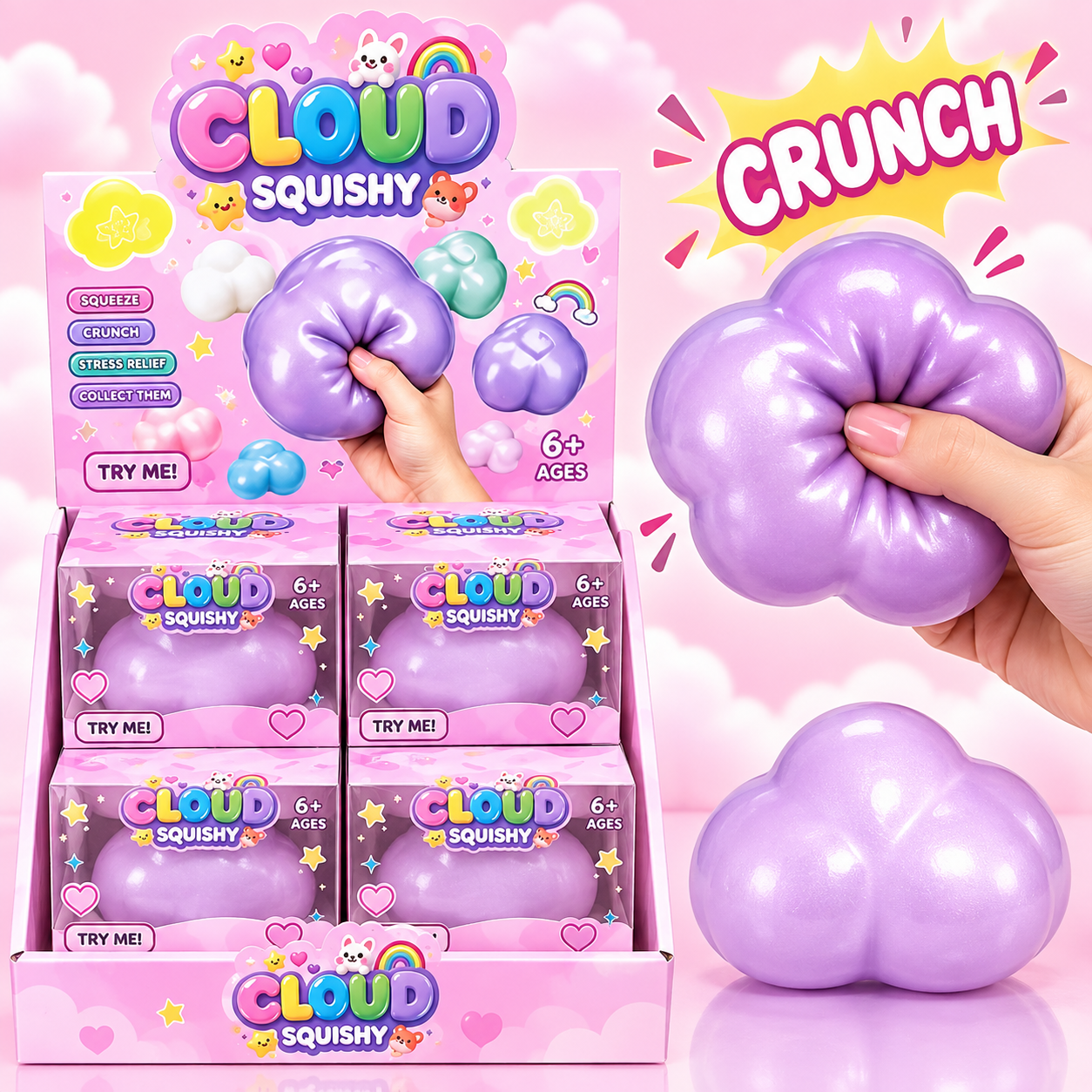 Glossy Crunchy Cloud Squishy