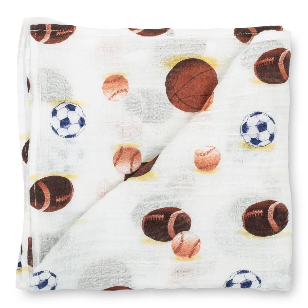 Go Sports! Muslin Swaddle Blanket