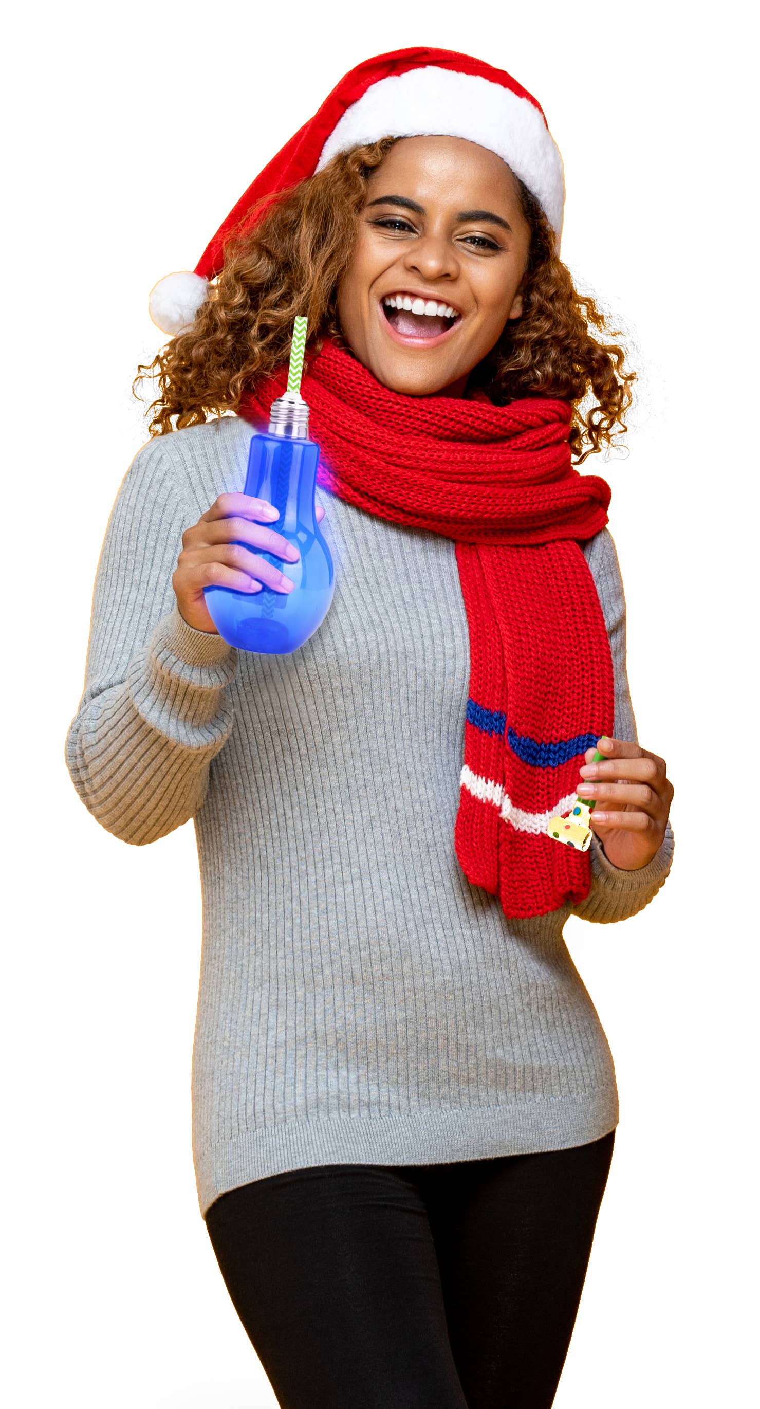 Flashing Holiday Bulb Sipper