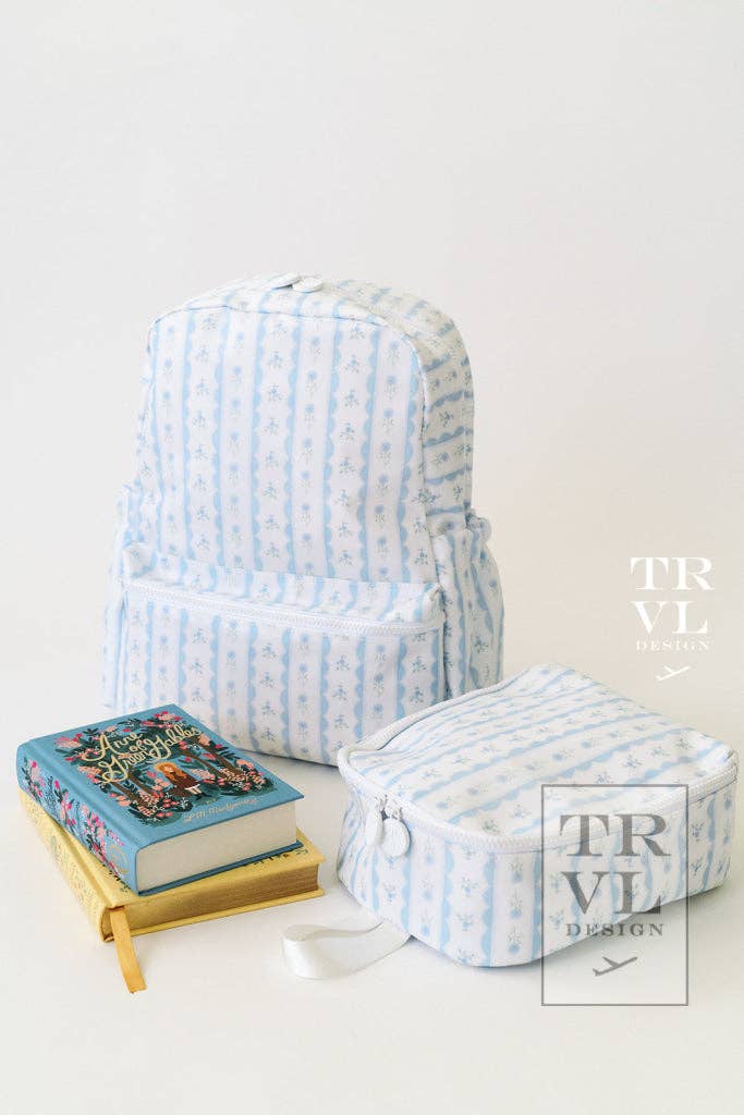 Ribbon Floral Blue Backpack