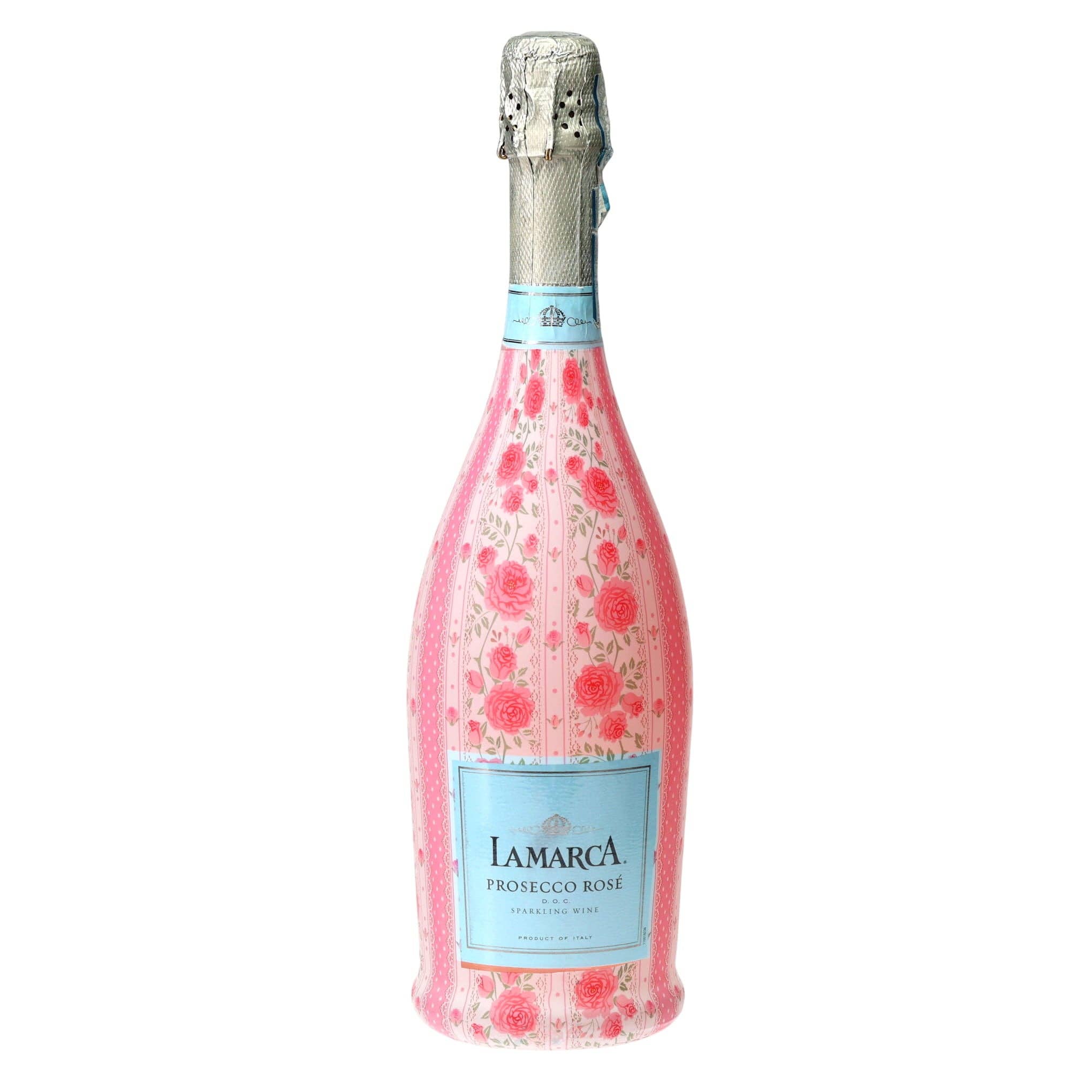 Pink Chateau Rose Stripe Prosecco Bottle Wrap