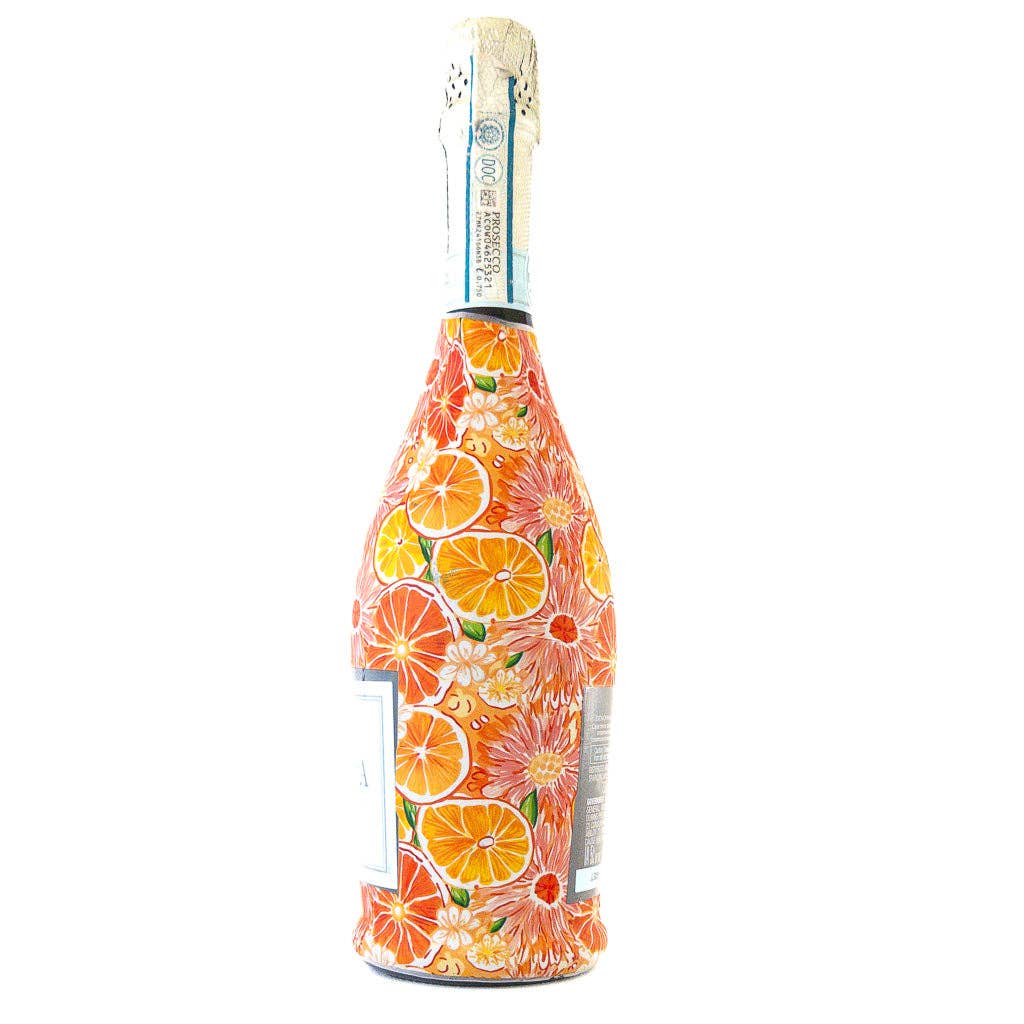 Beau Bottles Preppy Watercolor Oranges - Prosecco Collection