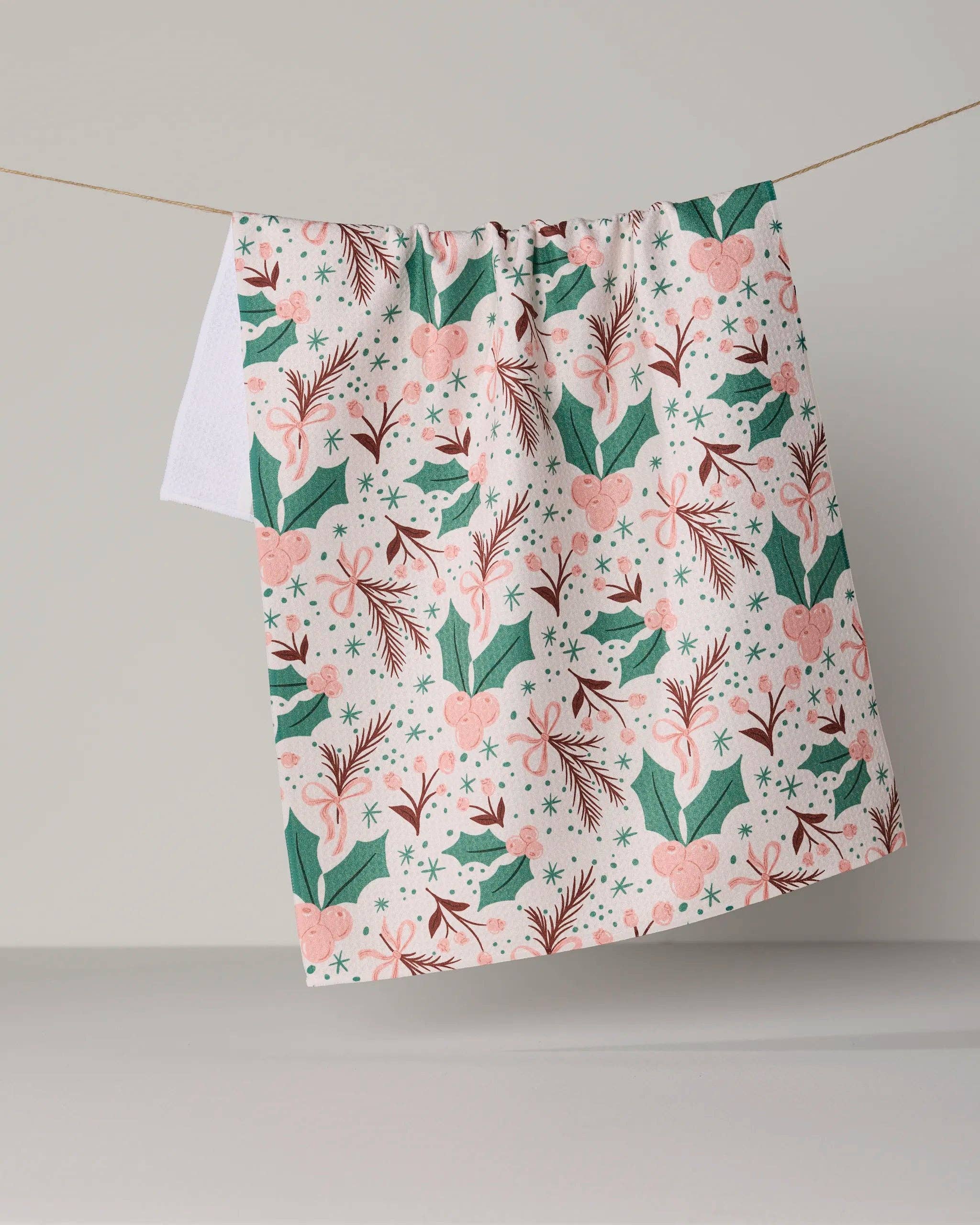 Sugarplum Florals Tea Towel - Holiday 2026: Forest