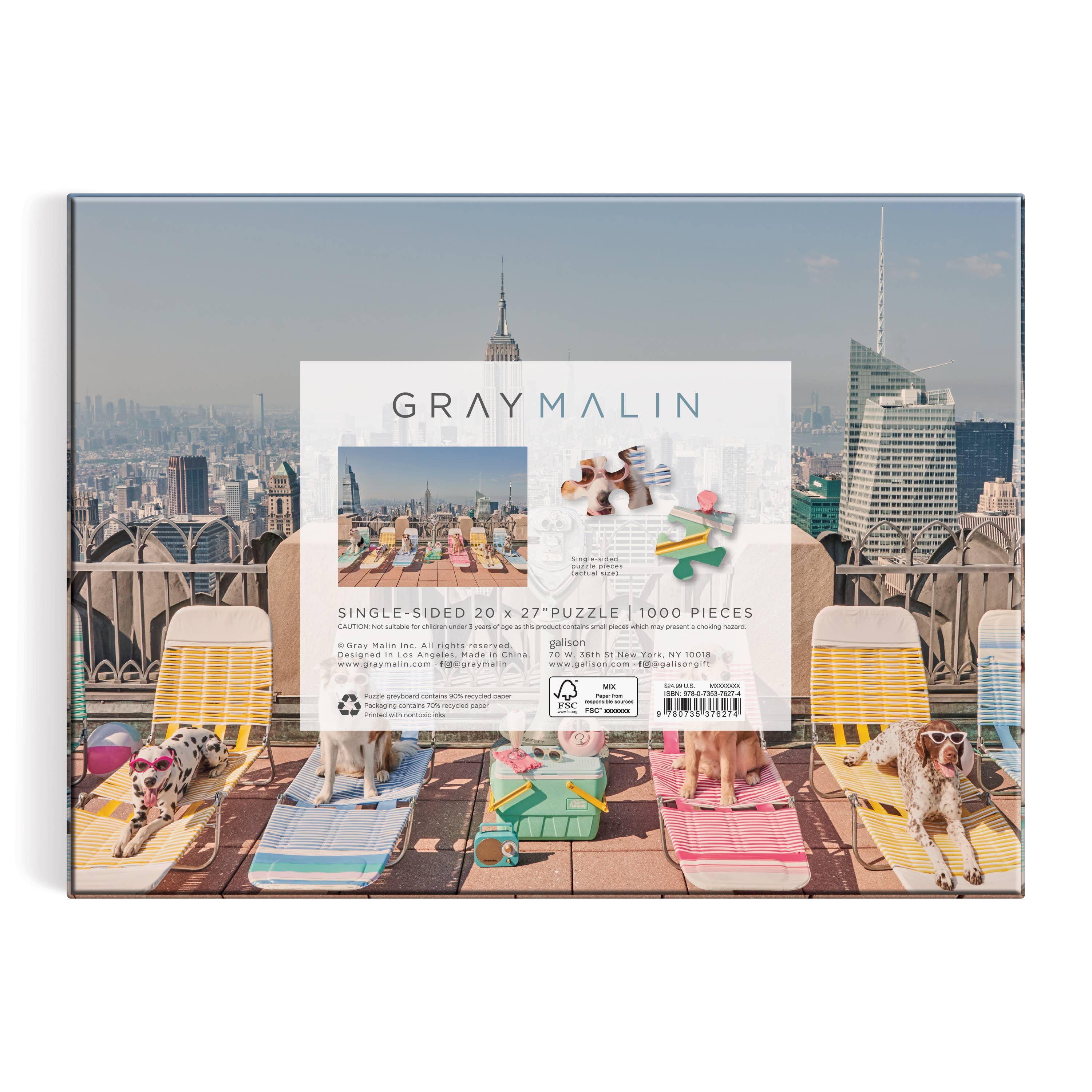 Gray Malin The Dogs of New York City 1,000 Piece Puzzle