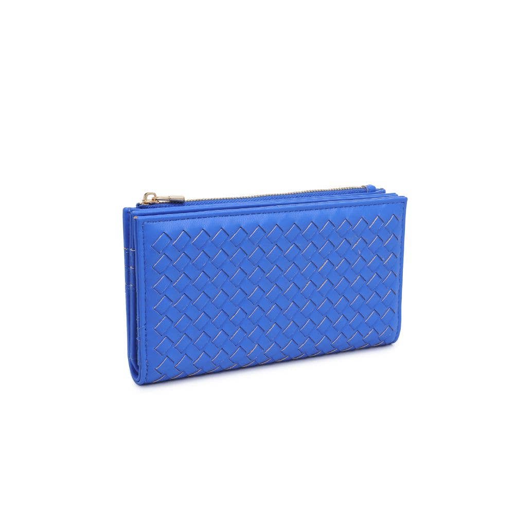 Electric Blue Woven Wallet