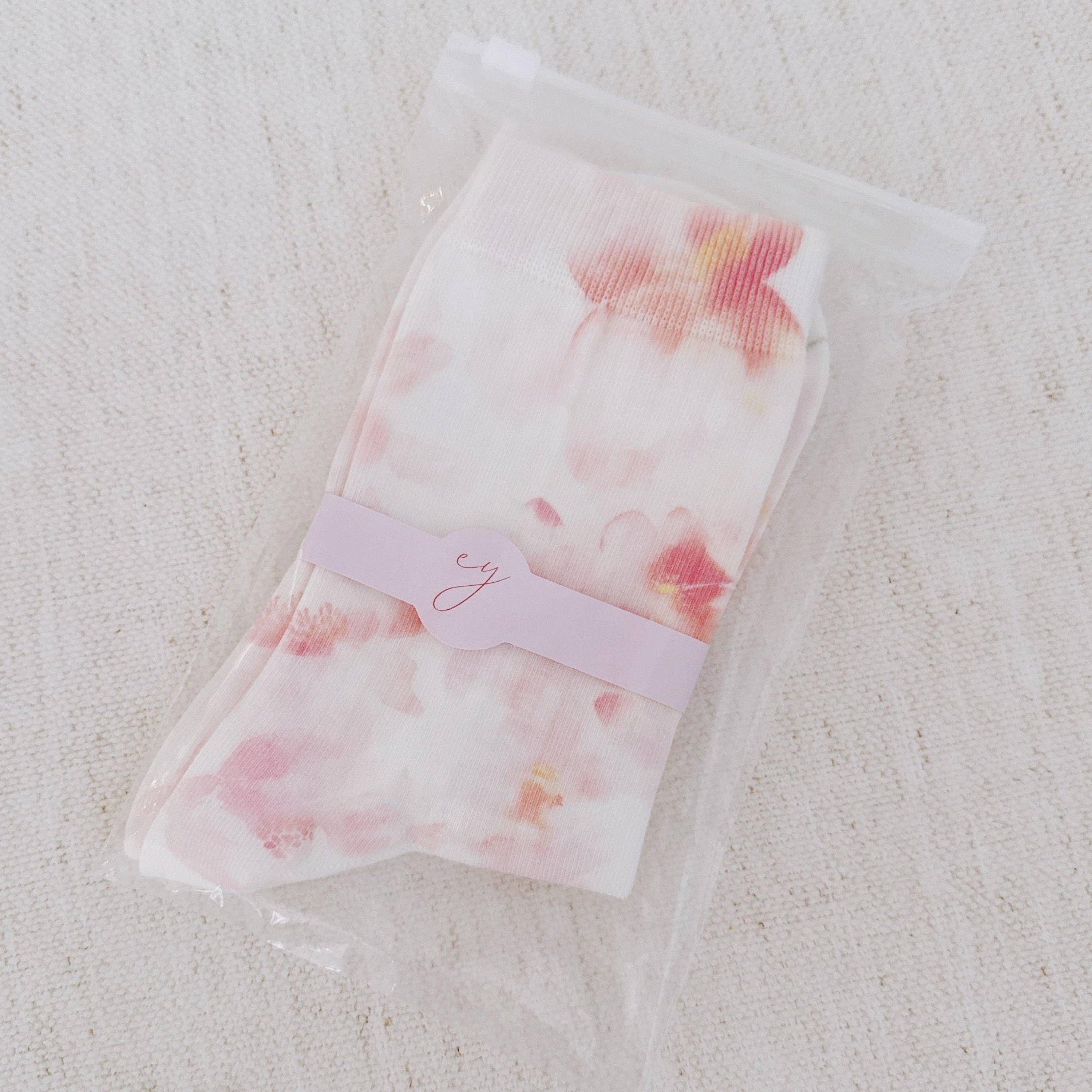 Romantic Watercolor Floral Socks