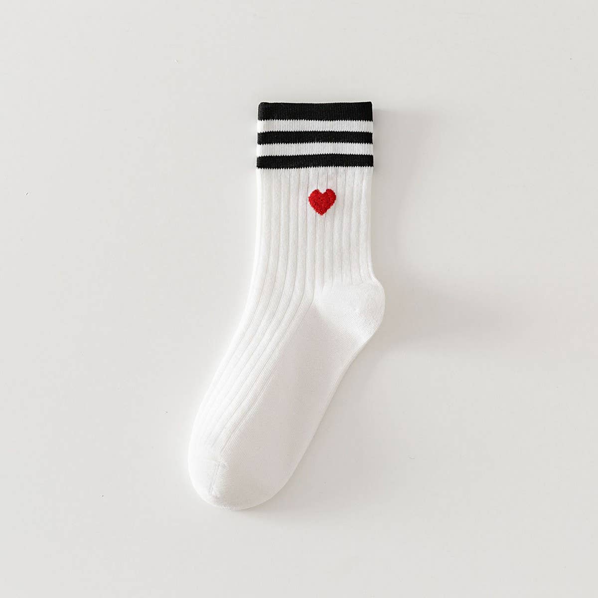 Red Heart College Style Striped Crew Socks