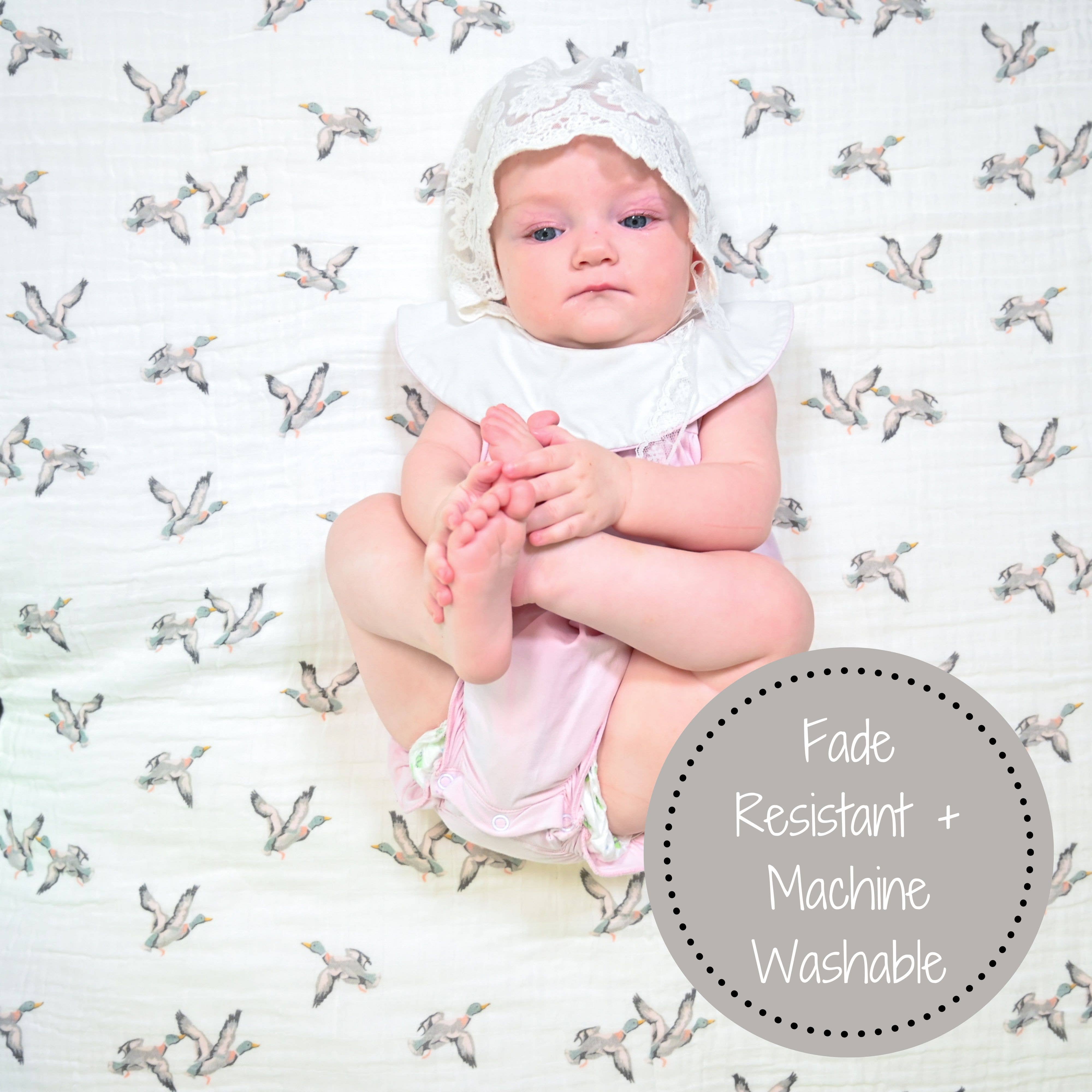 Quackin Up Mallard Duck Muslin Swaddle Blanket