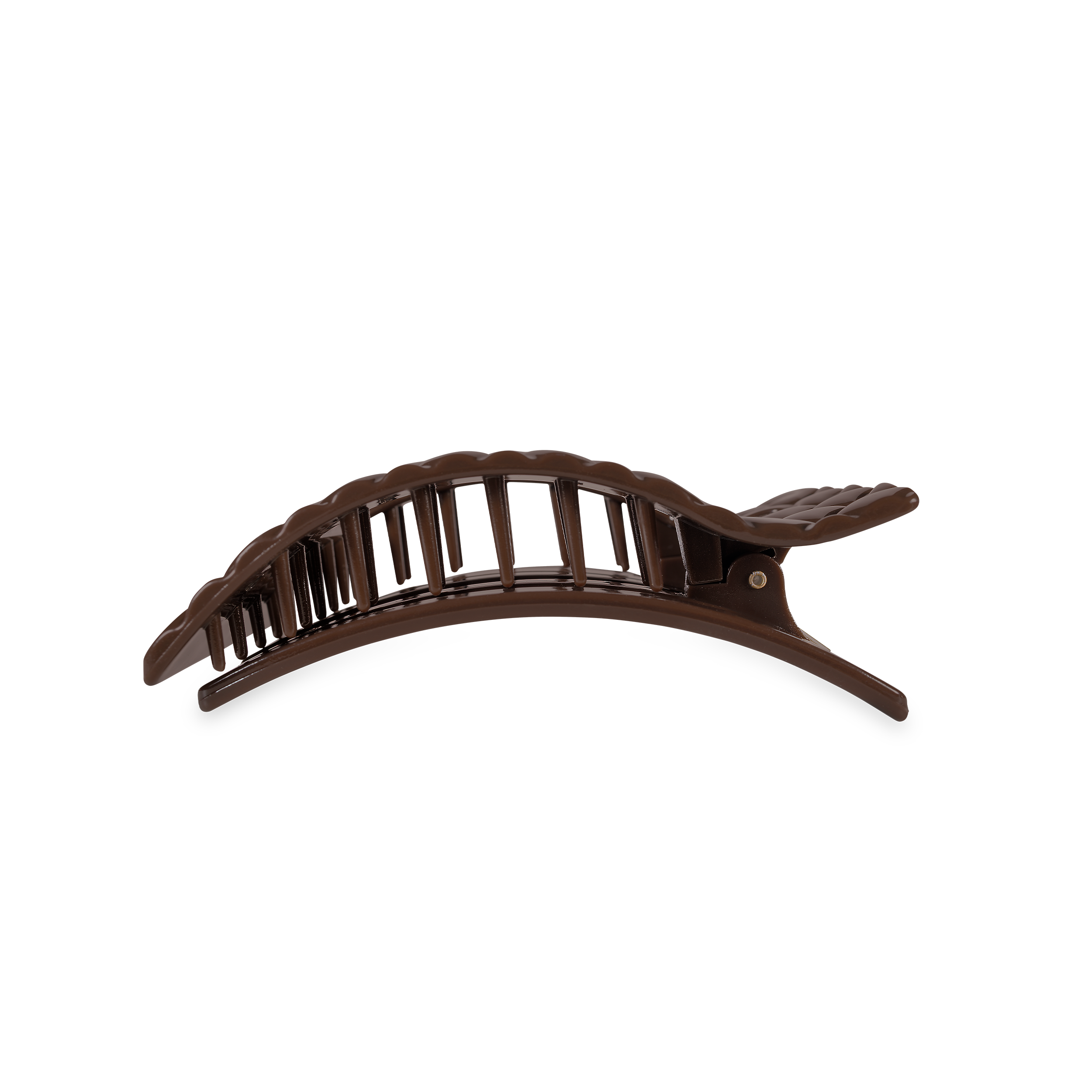 Flat Rectangle Hair Clip | Medium | Truly Taupe Quilted