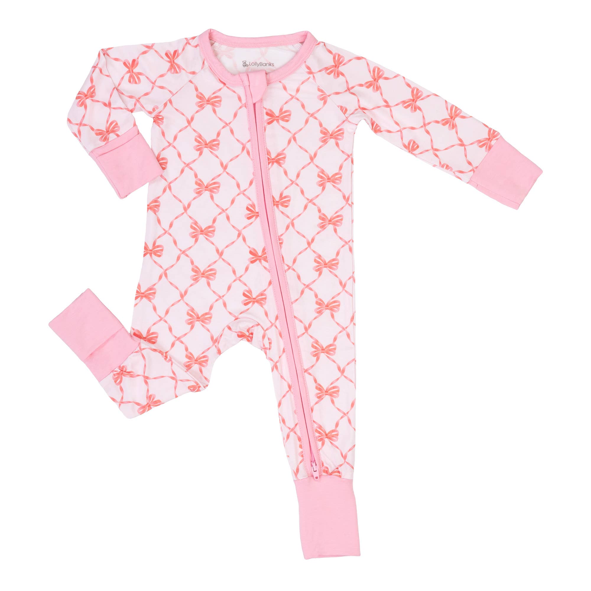 Beautiful Bows Bamboo Zipper Pajama