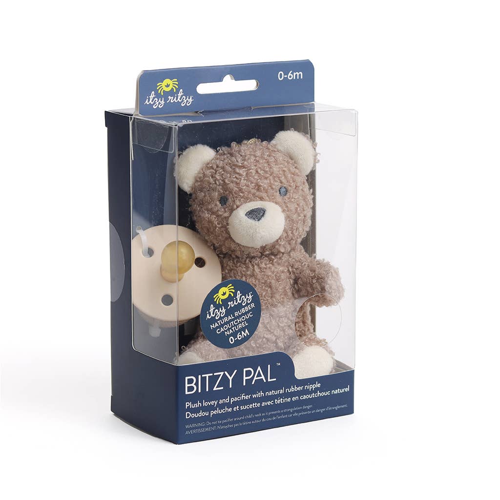 Bitzy Pal Natural Rubber Pacifier & Plush: Cow
