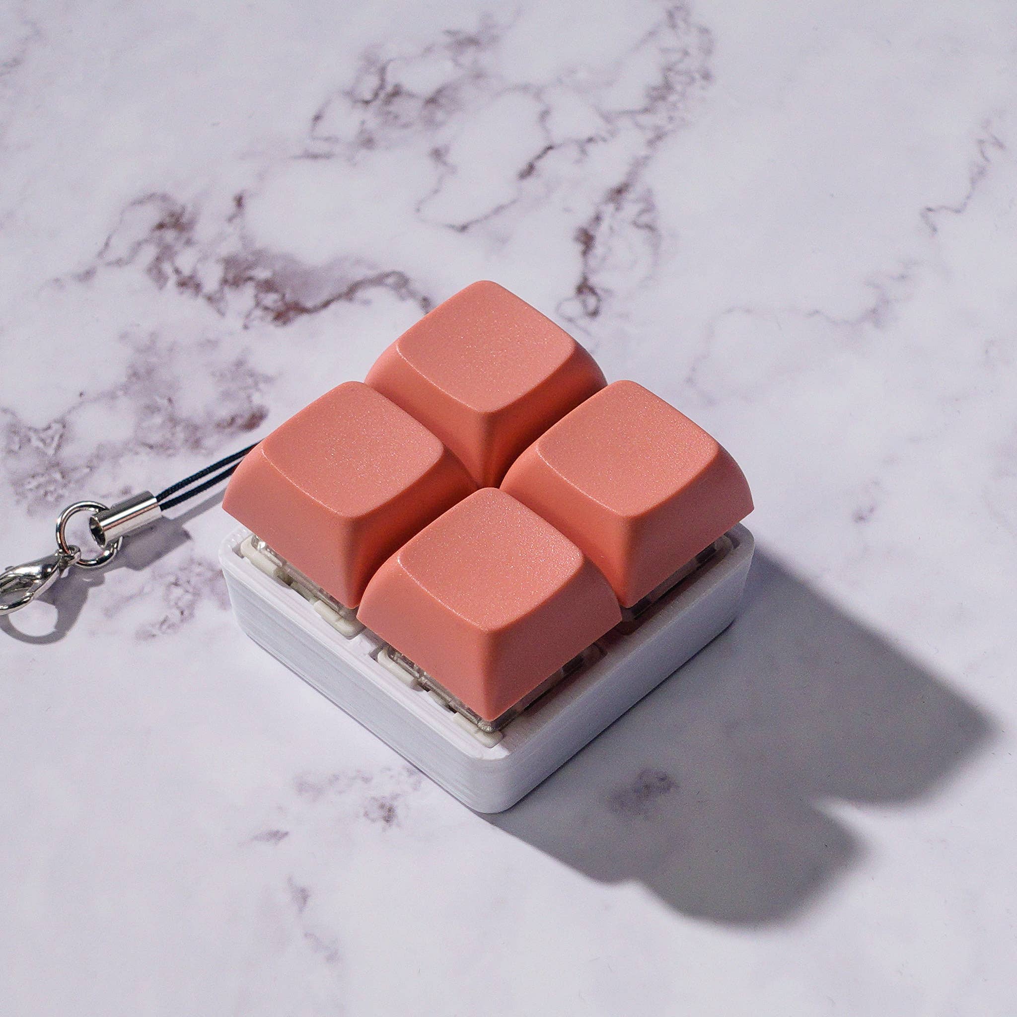 4-Key Square Clicky Keyboard Fidget Keychain