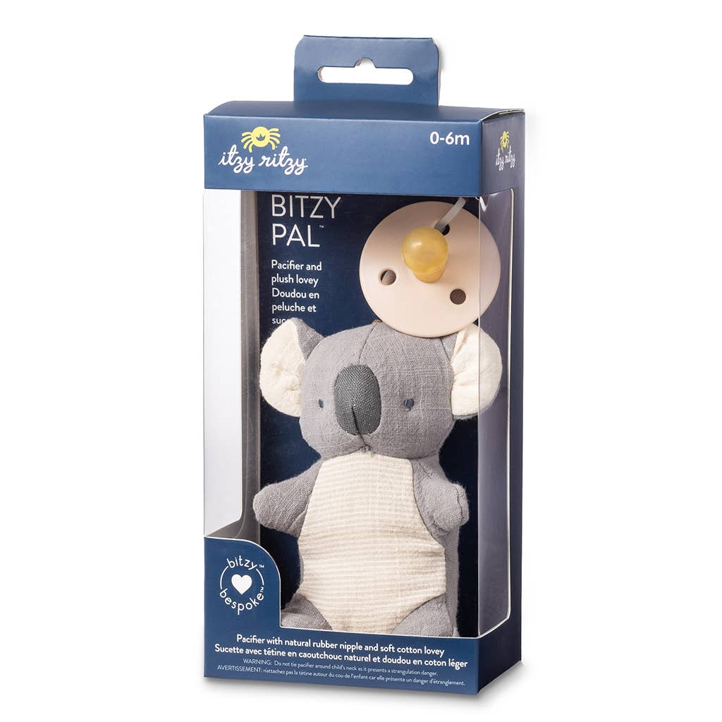 Bitzy Pal Natural Rubber Pacifier & Plush: Cow
