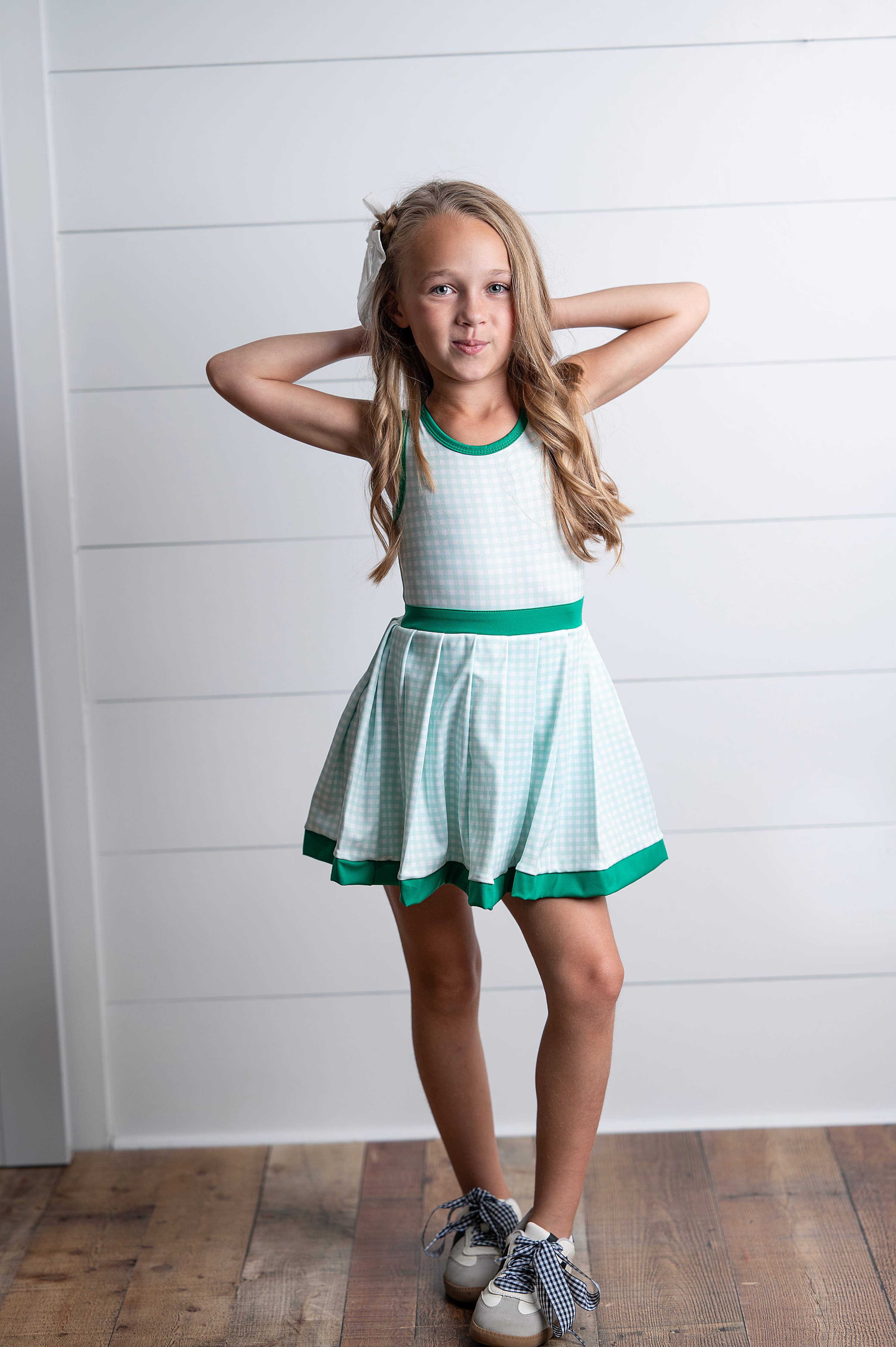 Green Check Sport Summer Dress