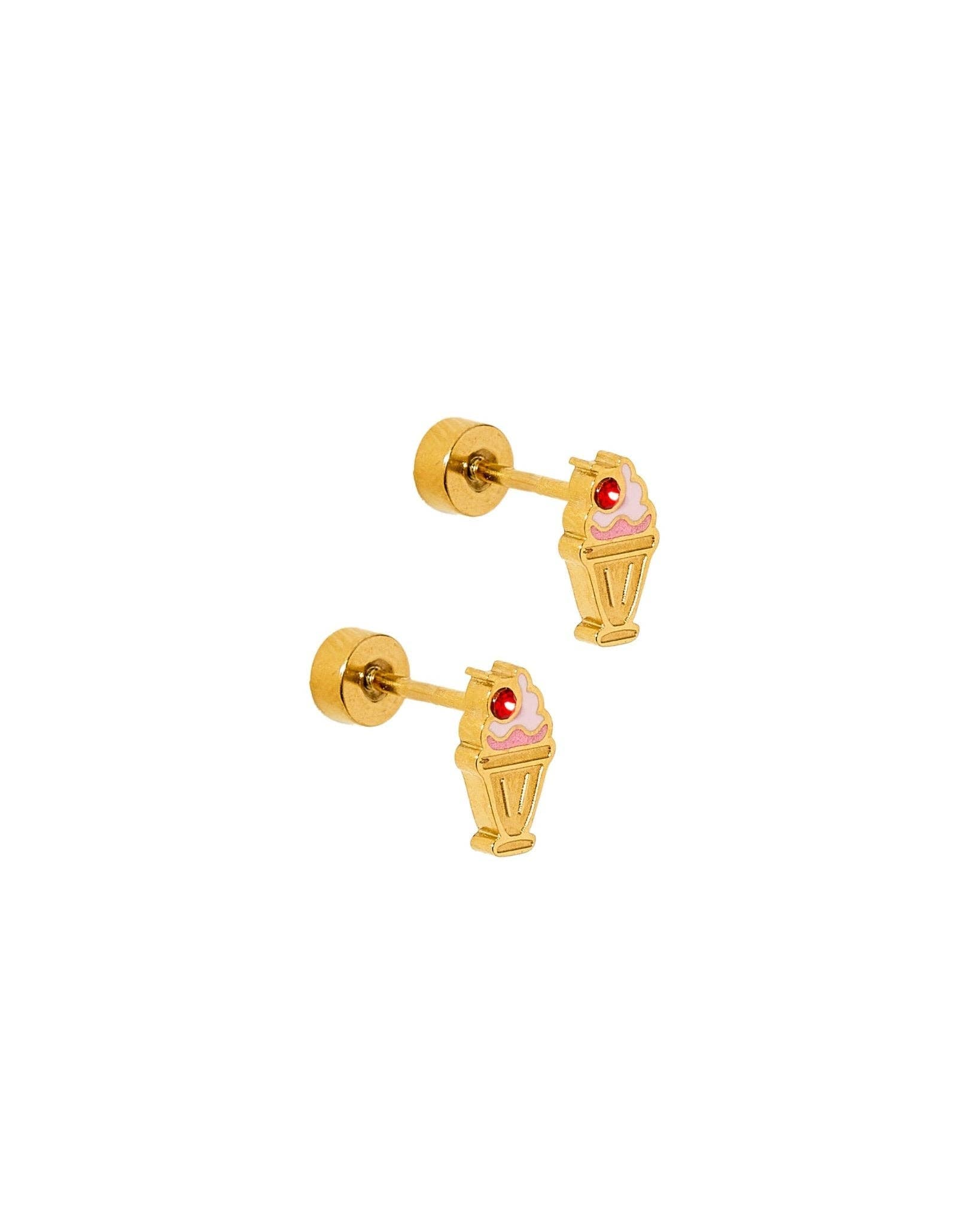 Milkshake Screwback Stud Earrings