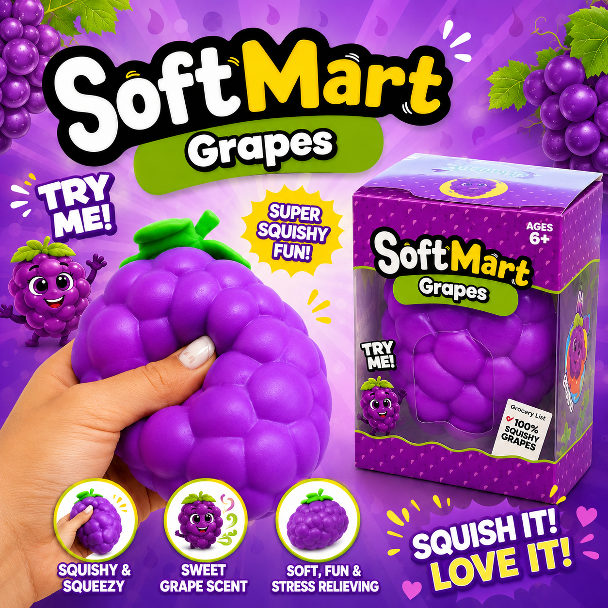 SoftMart Grapes Squishy