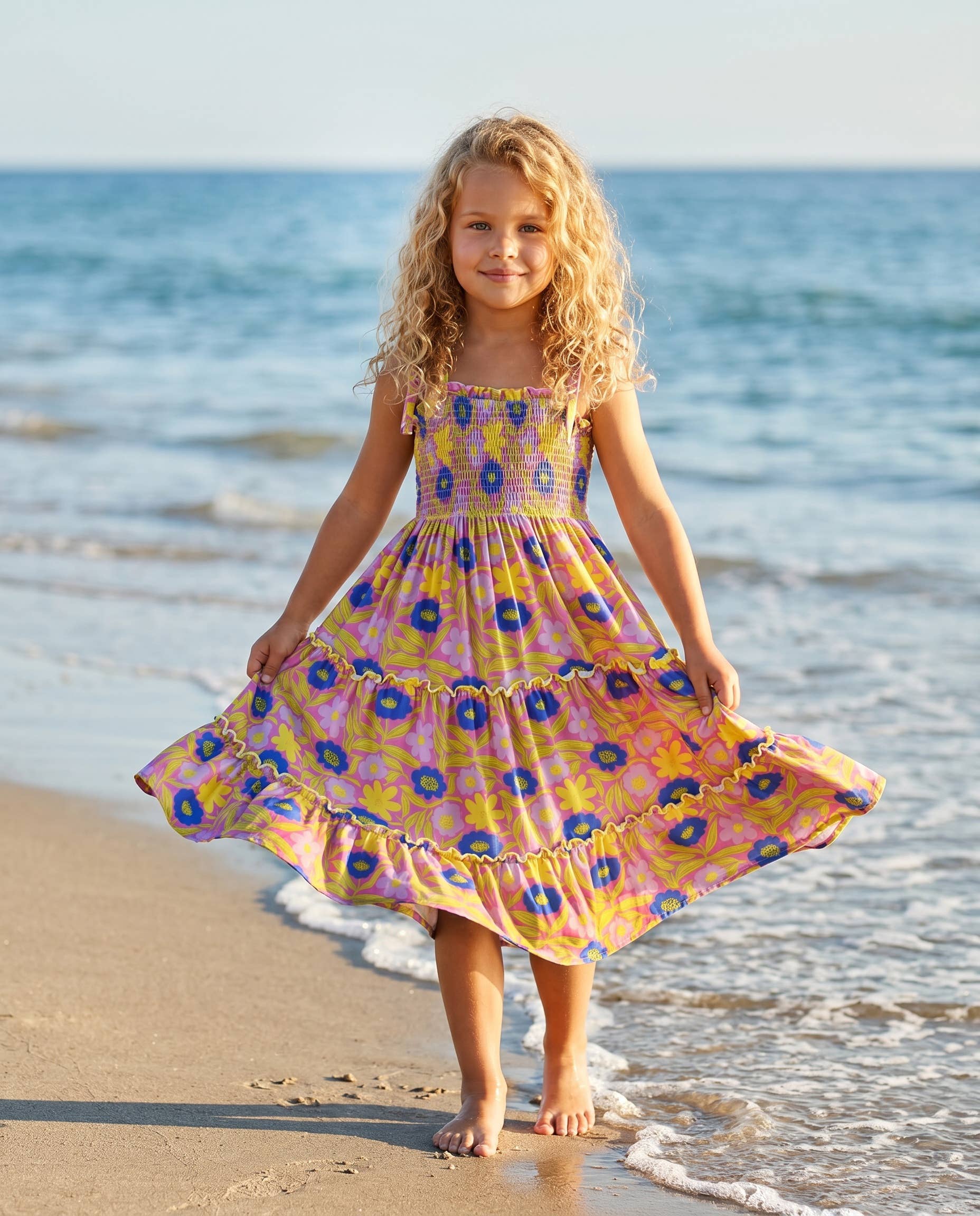 Leilani Lavender Floral Tiered Maxi Dress
