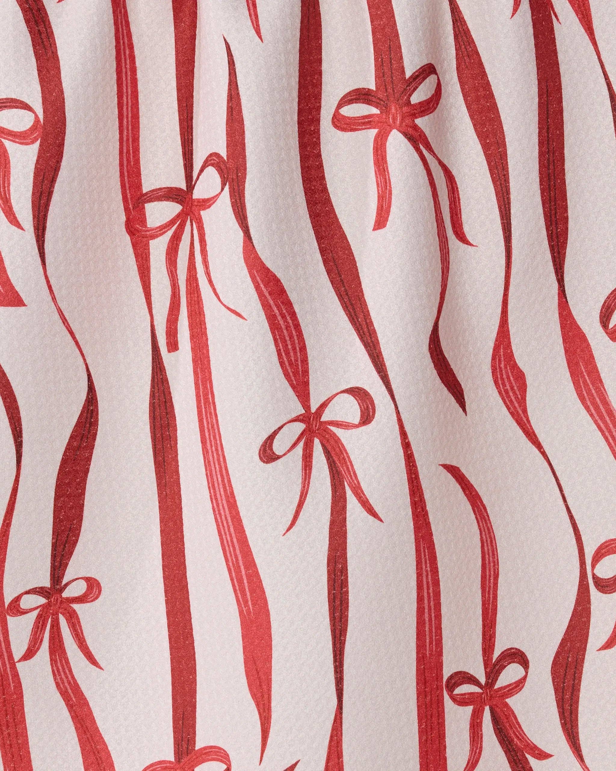 Falling Ribbon Tea Towel - Holiday 2026: Fir