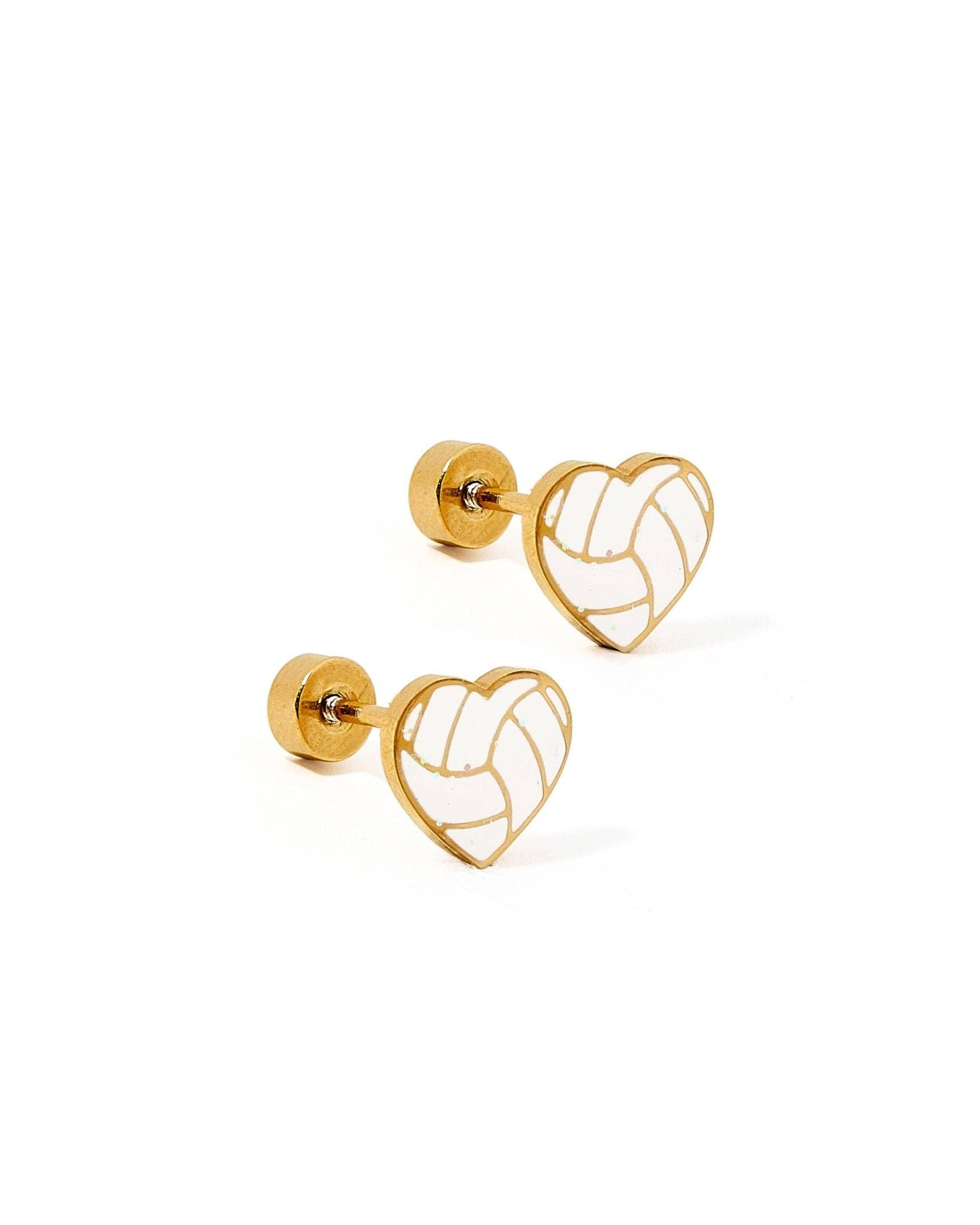 Volleyball Screwback Stud Earrings