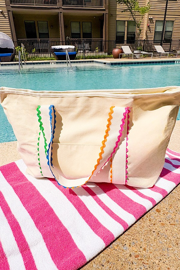 Spencer Ric Rac Trim Tote Bag
