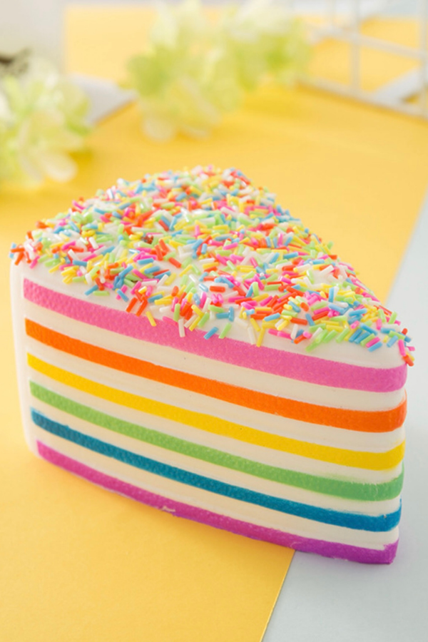Rainbow Cake Slice Squishy