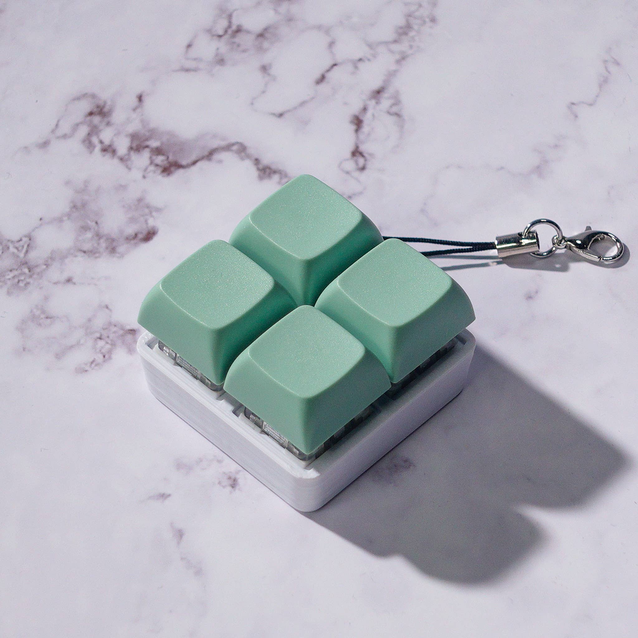 4-Key Square Clicky Keyboard Fidget Keychain