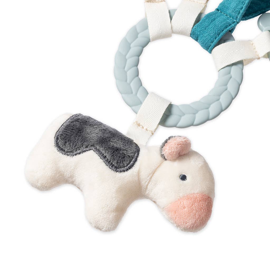 Bitzy Busy Ring™ Teething Activity Toy: High Contrast