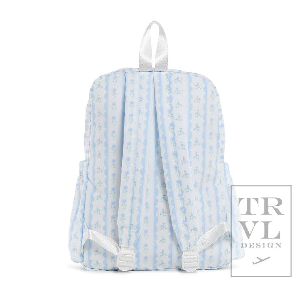 Ribbon Floral Blue Backpack