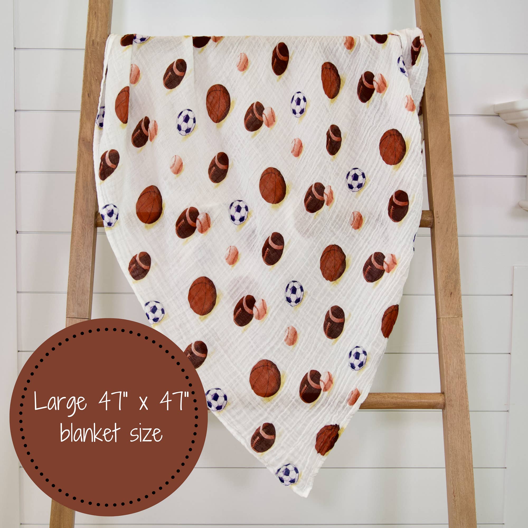 Go Sports! Muslin Swaddle Blanket