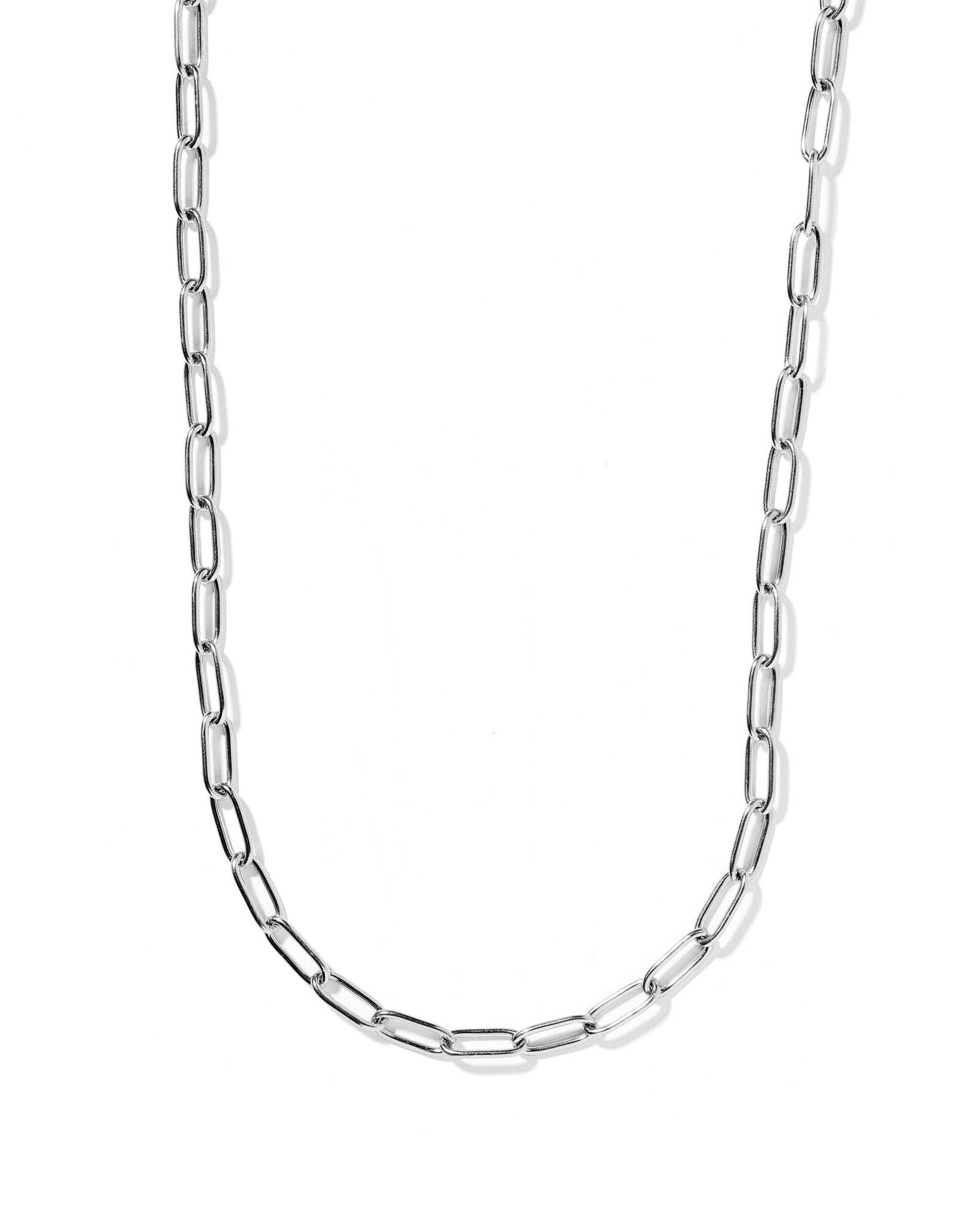 Palmer Paperclip Silver Necklace
