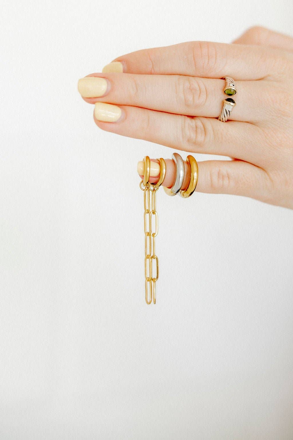 Scarlett 12mm Two-Tone Huggie Hoops