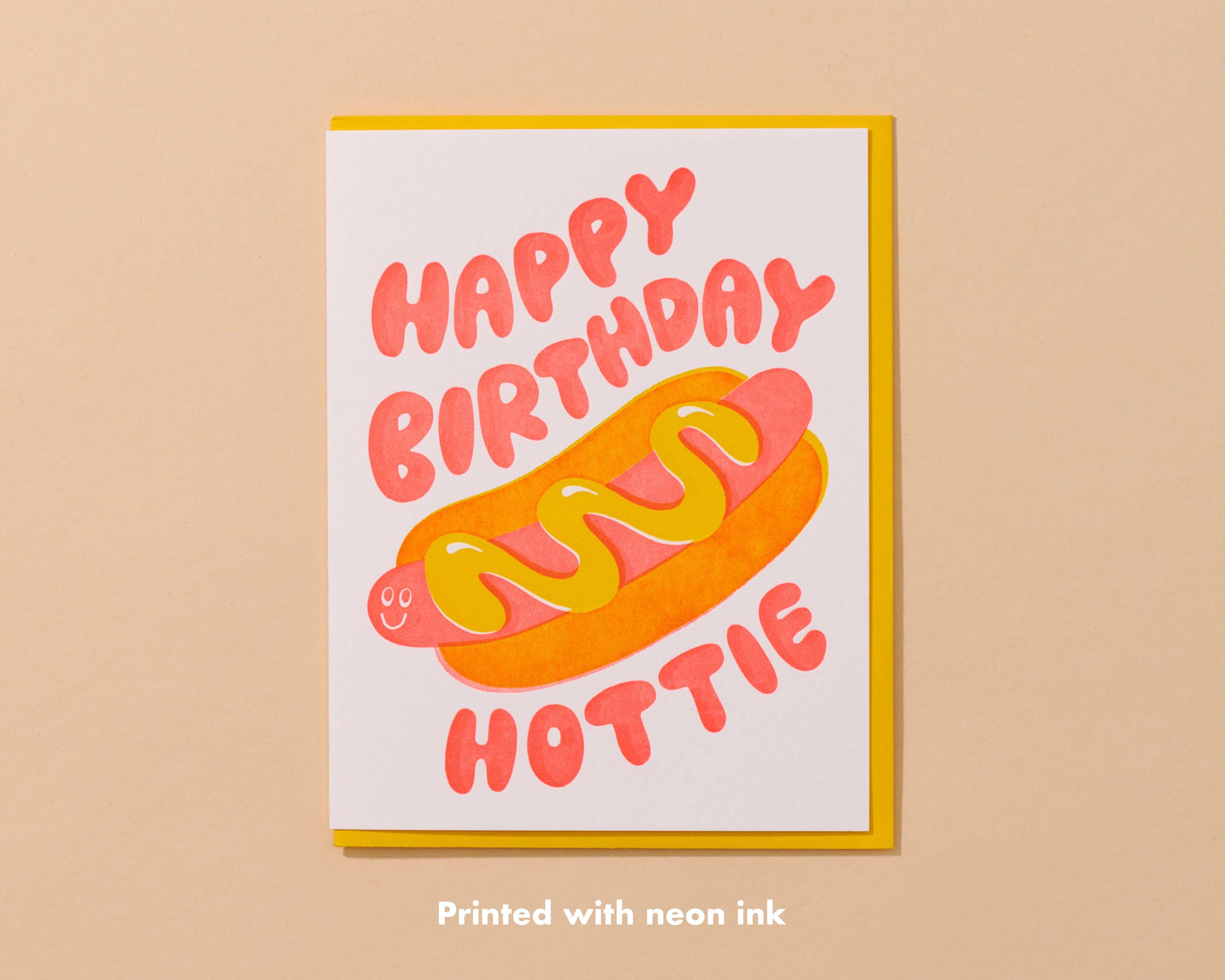 Letterpress 'Happy Birthday Hottie' Birthday Card
