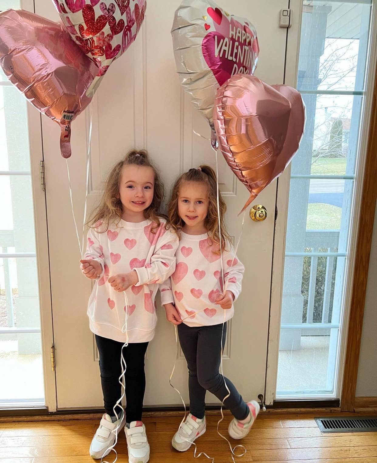 Watercolor Hearts Girls Sweatshirt