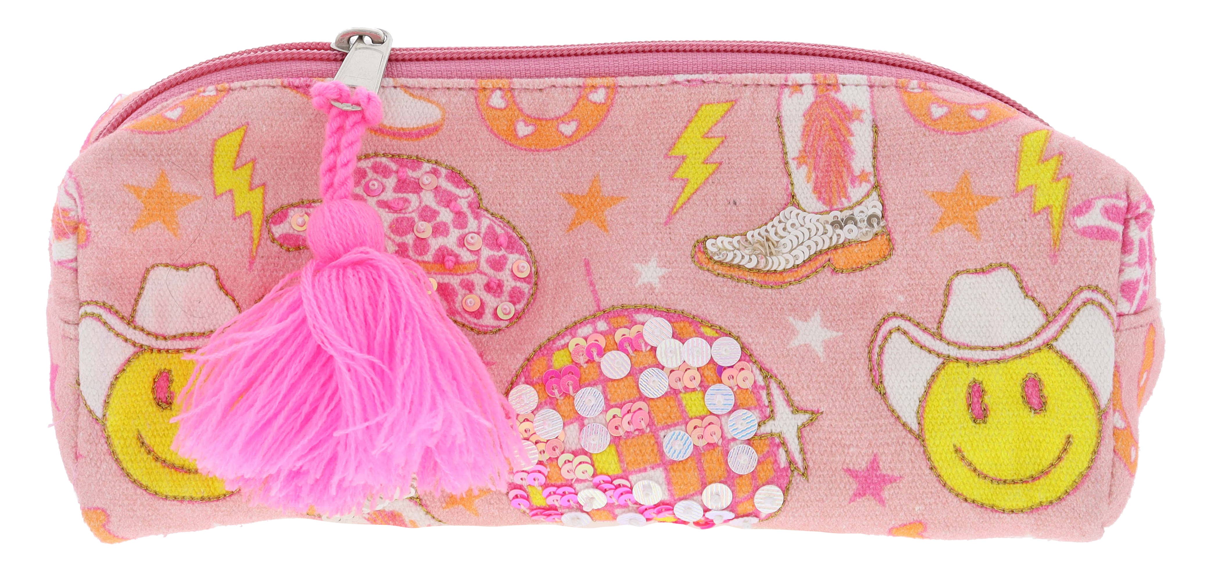 Pink Disco Cowgirl Small Zipper Pouch