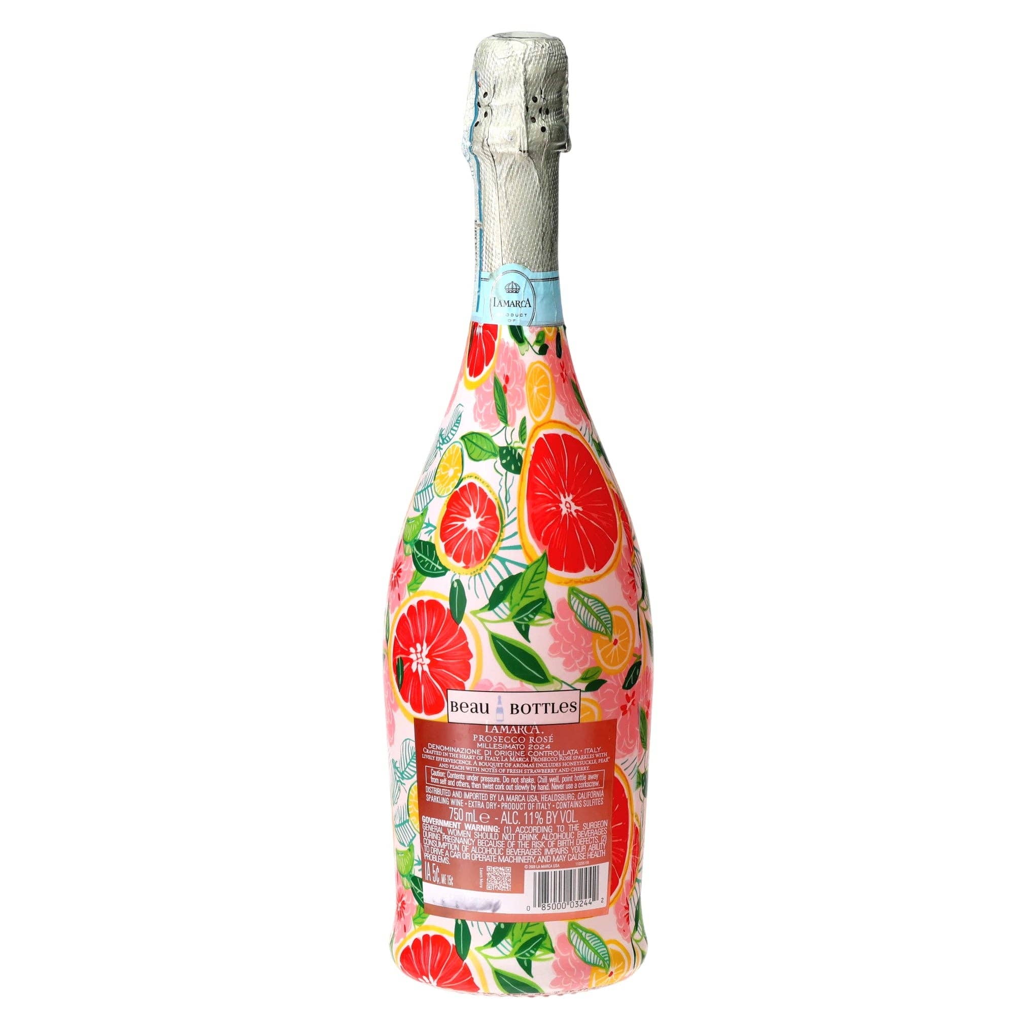 Preppy Grapefruits Prosecco Bottle Wrap