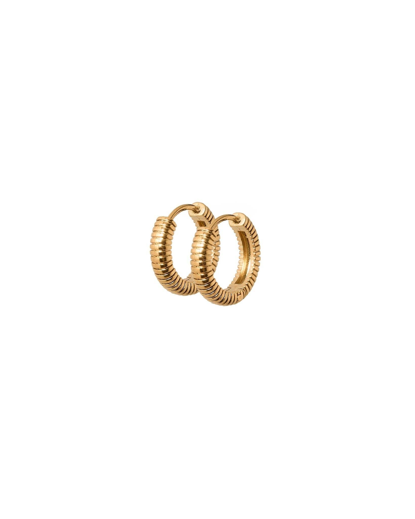 November Gold Huggie Earrings