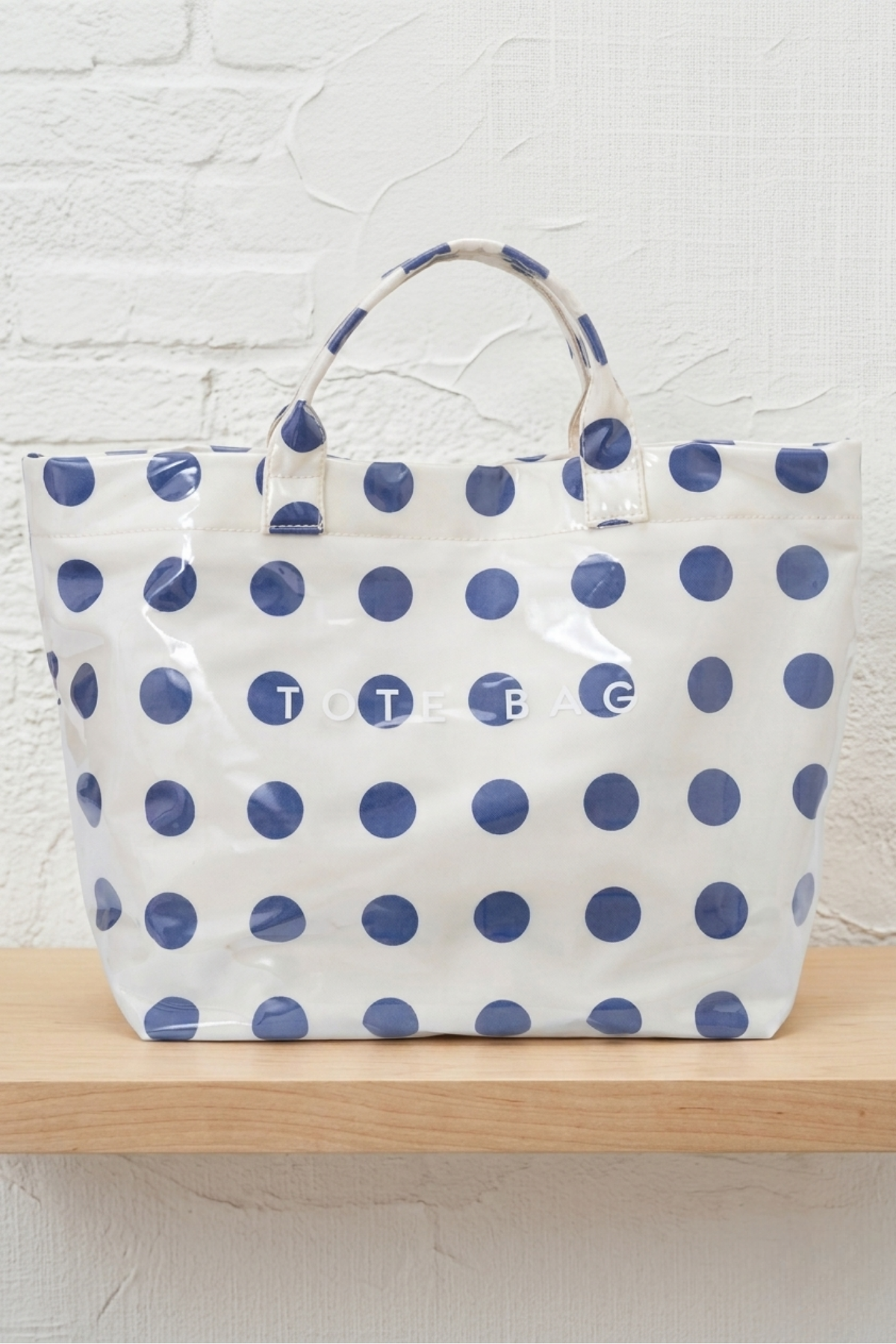 Blue Polka Dot Wipeable Tote