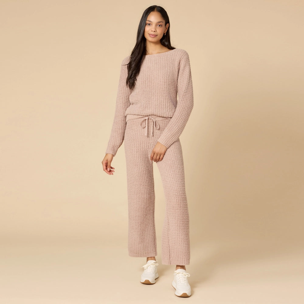 Coco Waffle Marshmallow Boatneck Lounge Set