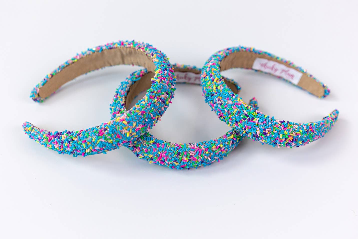Blue Sprinkles Beaded Headband