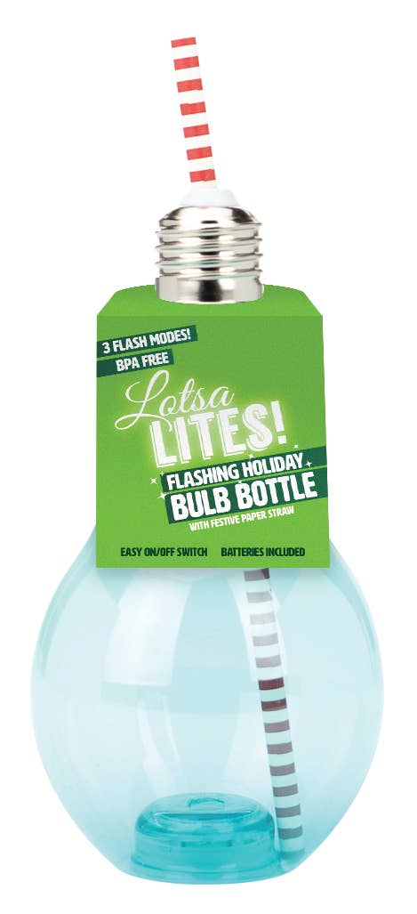 Flashing Holiday Bulb Sipper