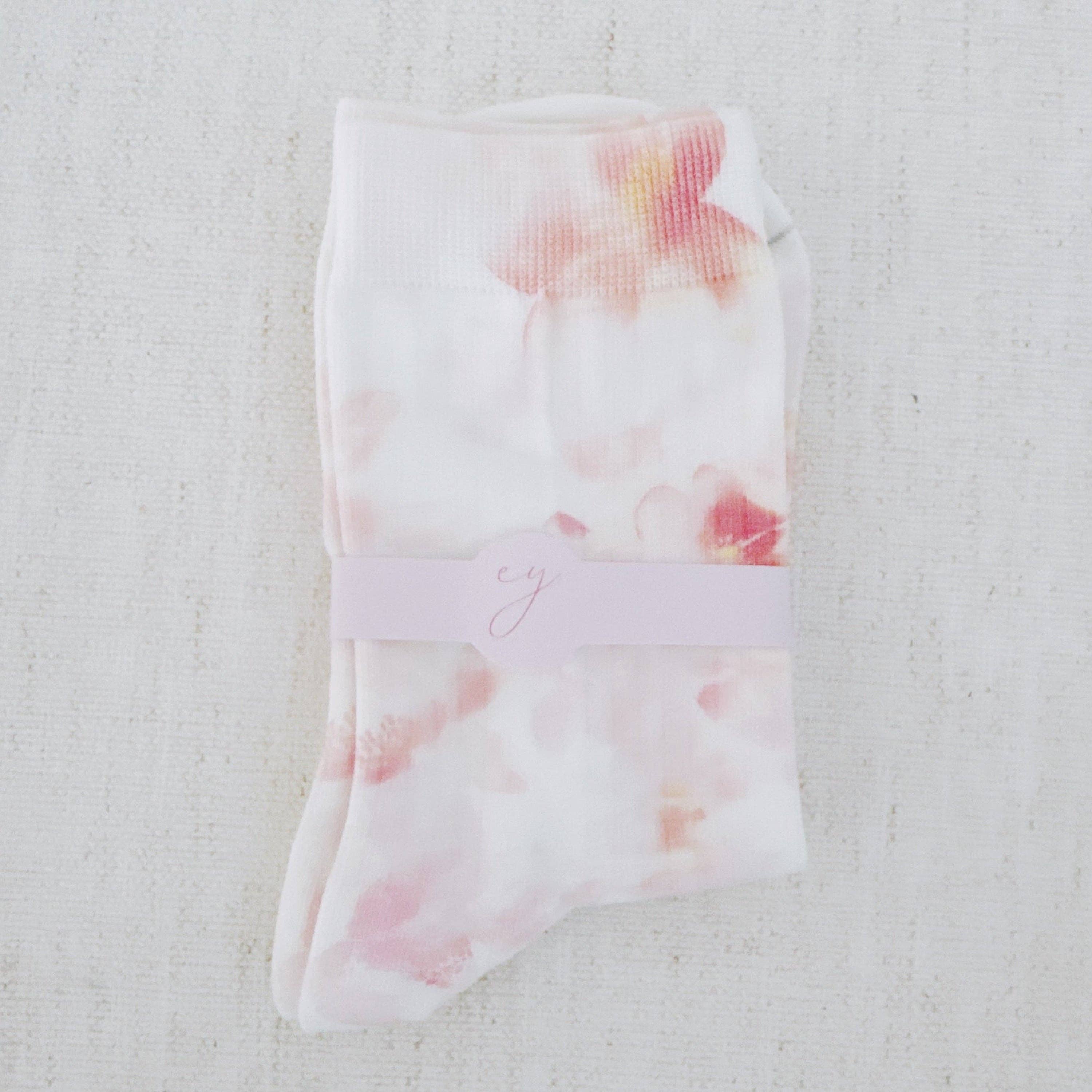 Romantic Watercolor Floral Socks
