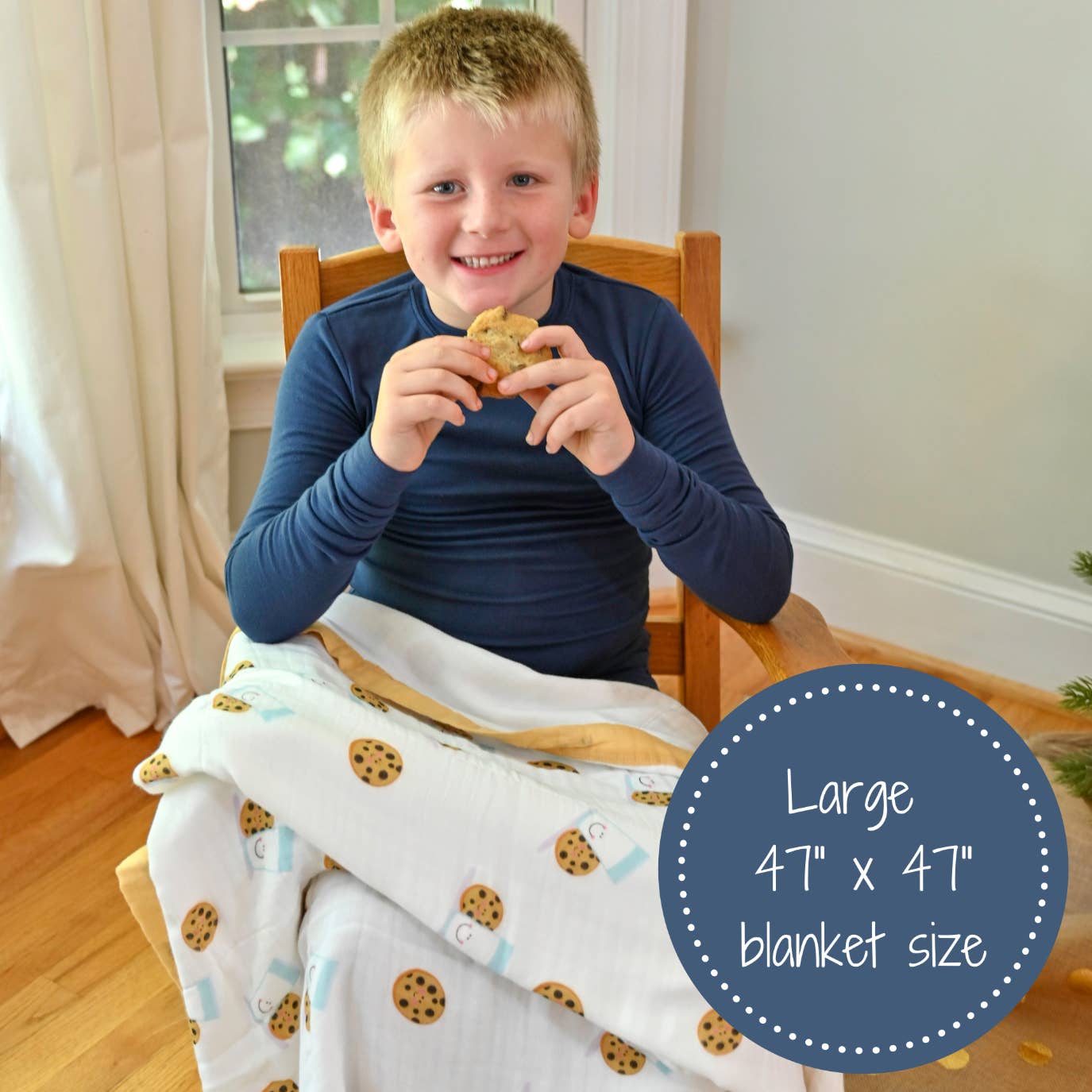 Bamboo 'Milk and Cookies' Baby Blanket