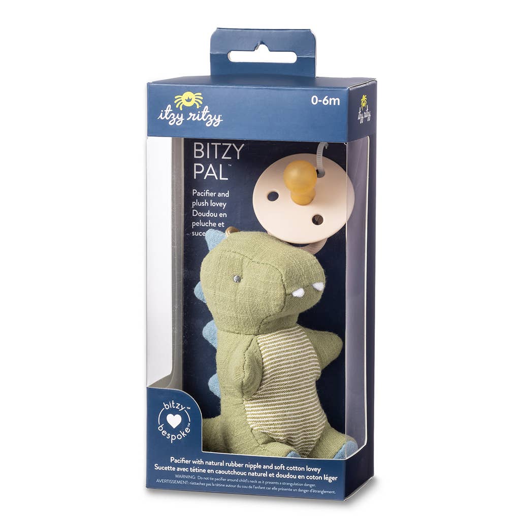 Bitzy Pal Natural Rubber Pacifier & Plush: Cow