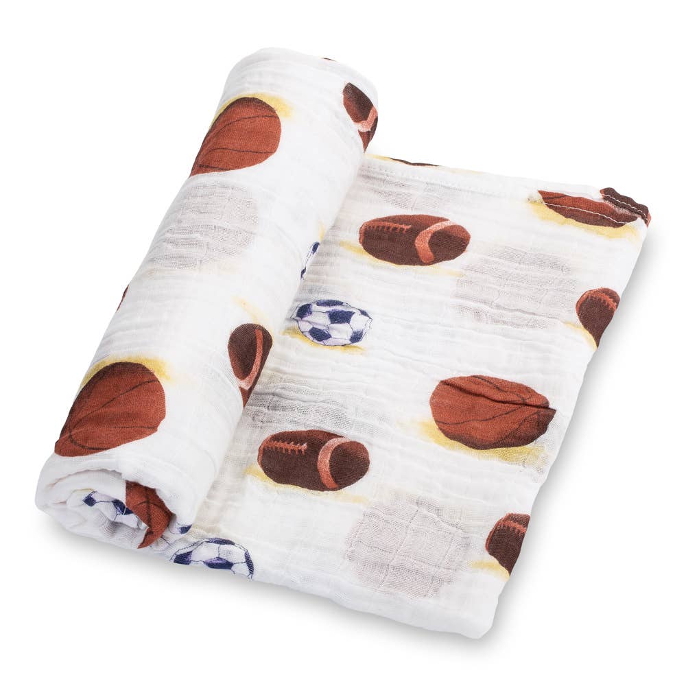 Go Sports! Muslin Swaddle Blanket