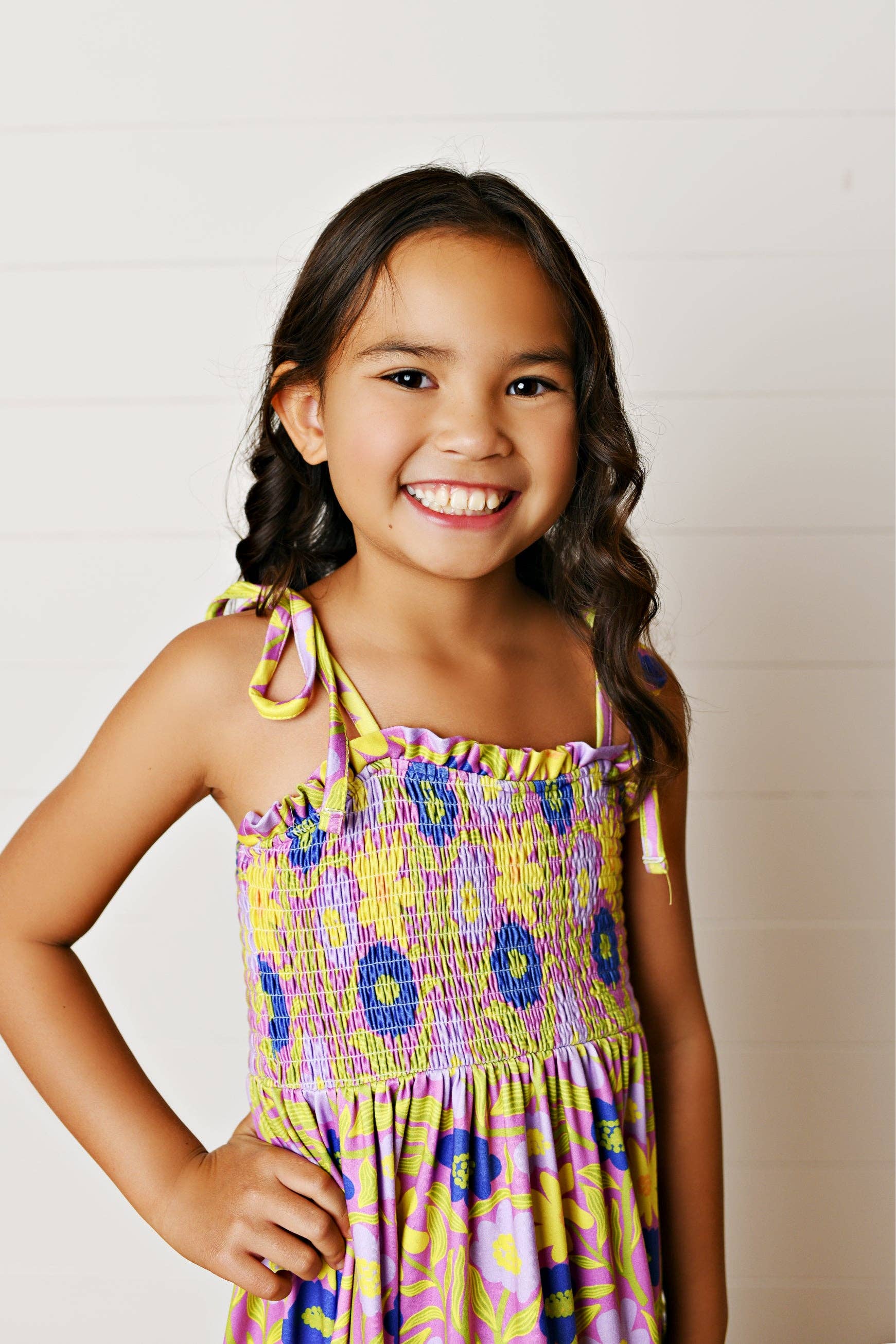 Leilani Lavender Floral Tiered Maxi Dress