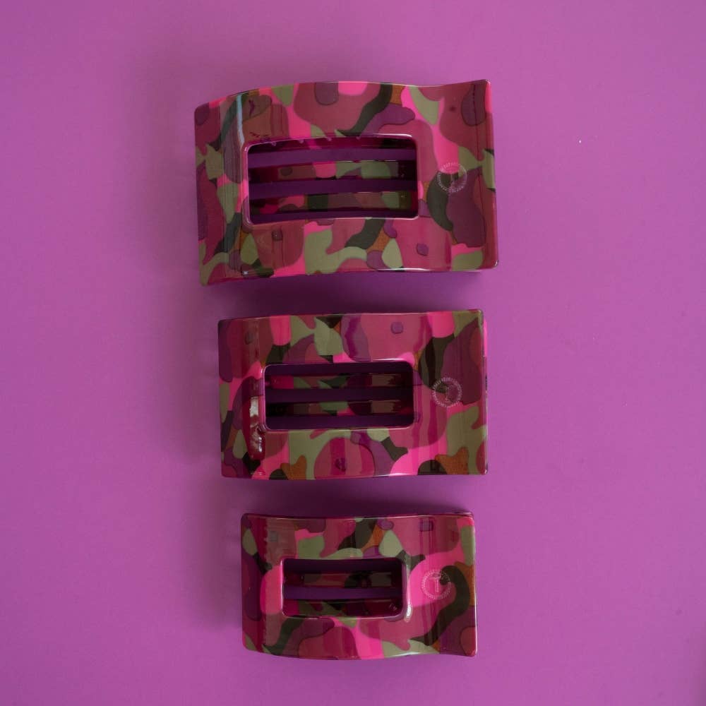 Garden Glam Large Flat Rectangle Hair Clip