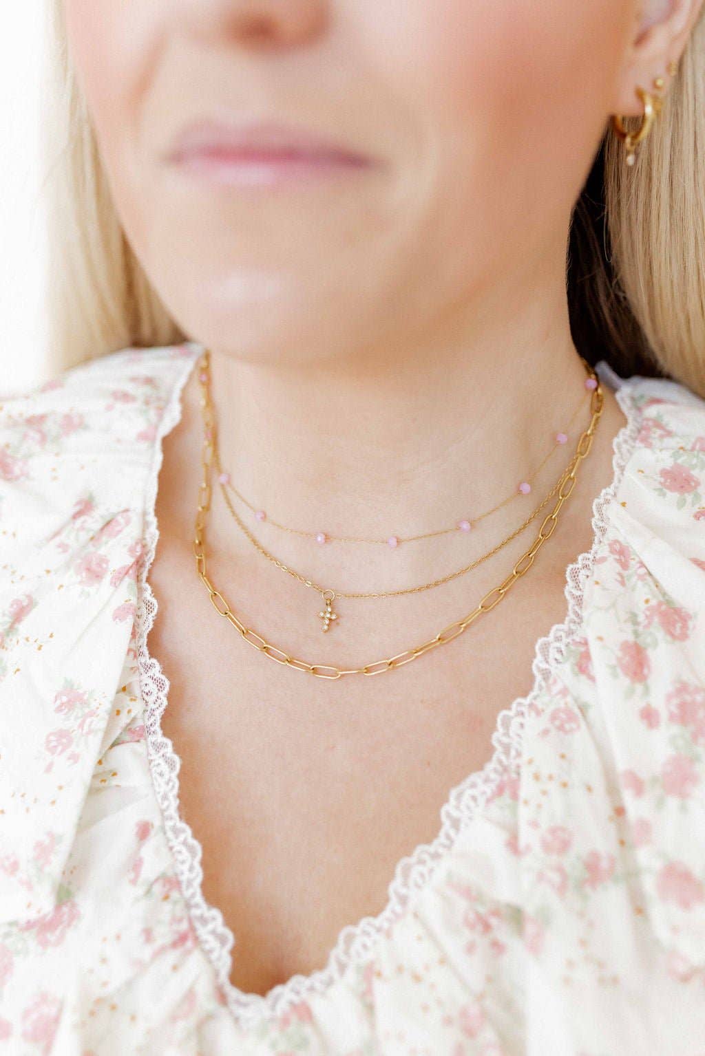 Palmer Paperclip Gold Necklace