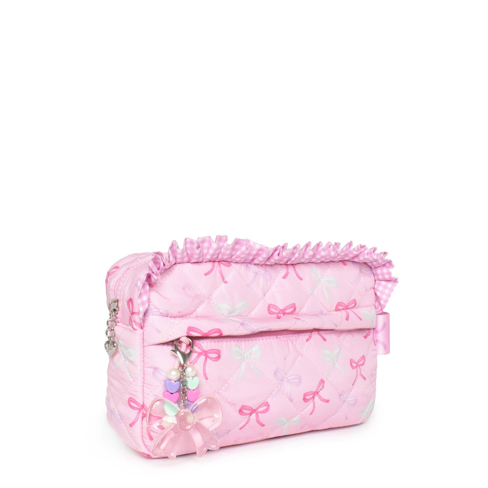 Quilted Bow Pouch with Charm